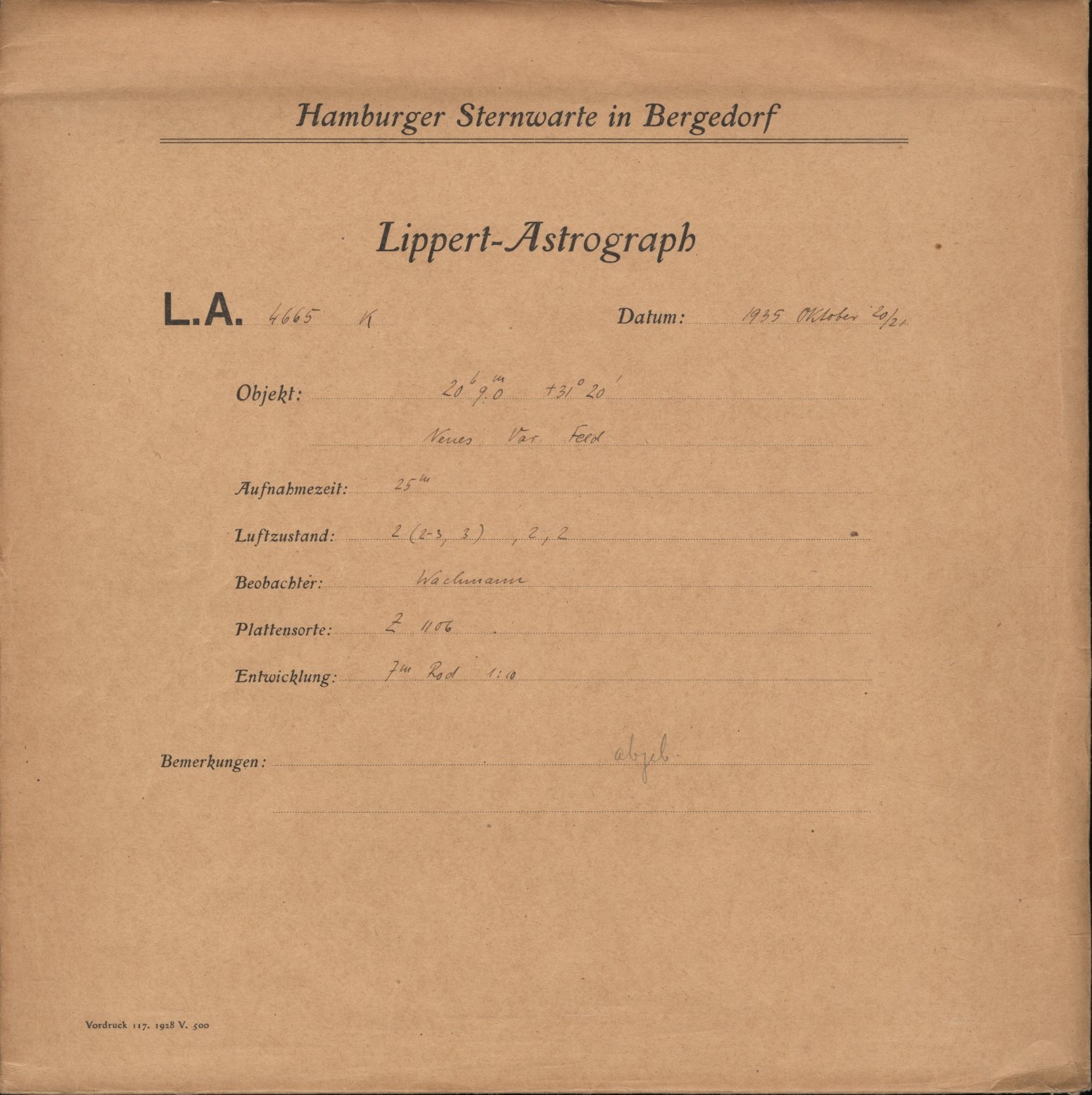 Plattenhuelle LA04665