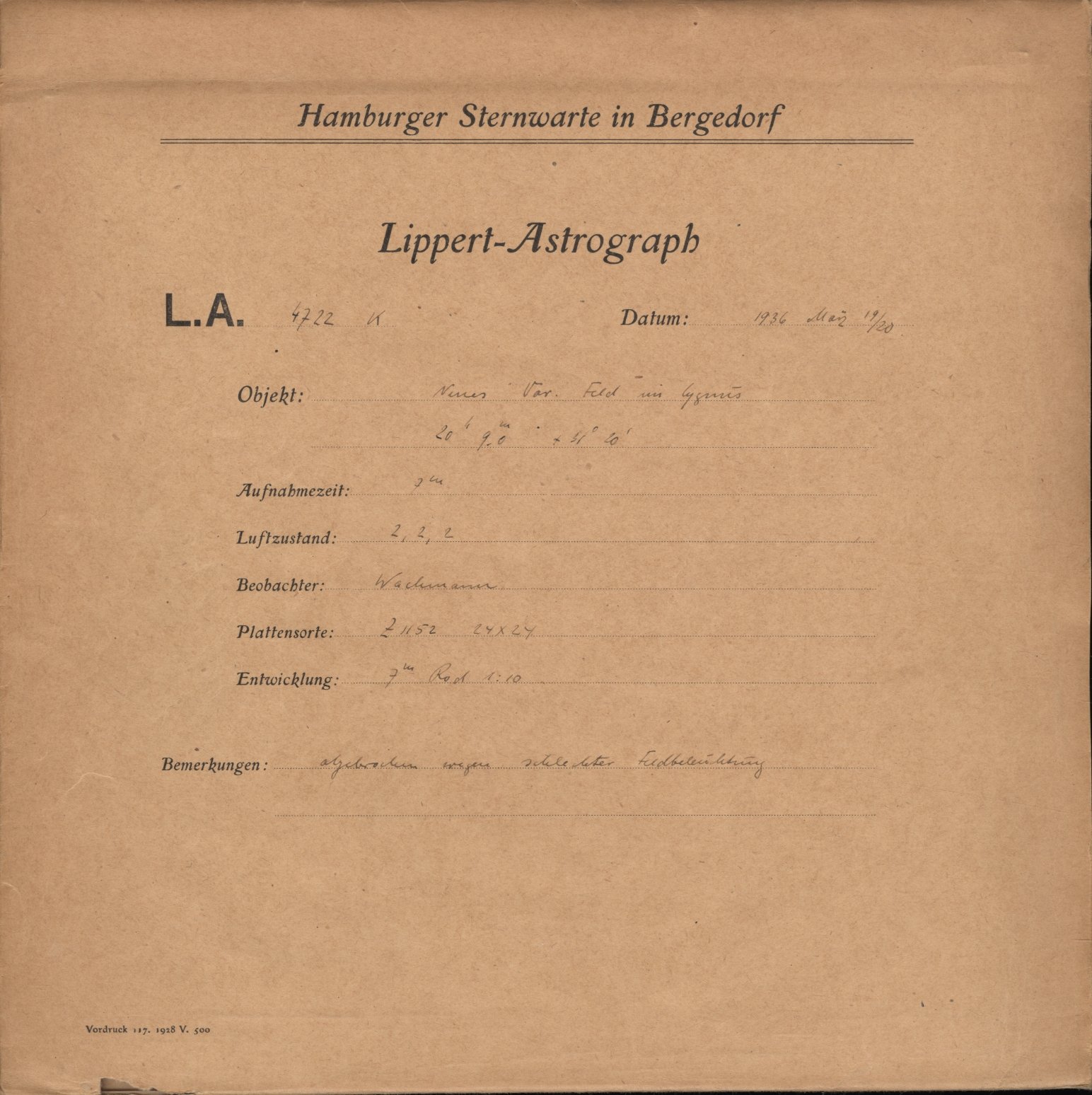 Plattenhuelle LA04722