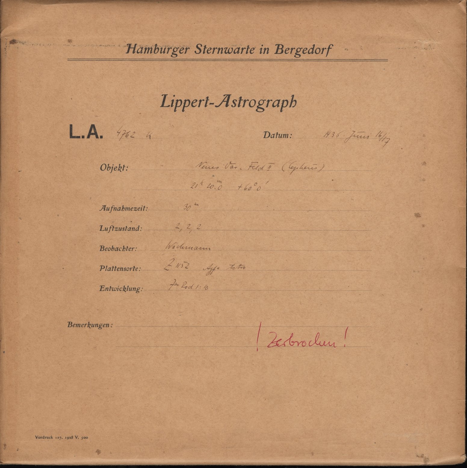 Plattenhuelle LA04762