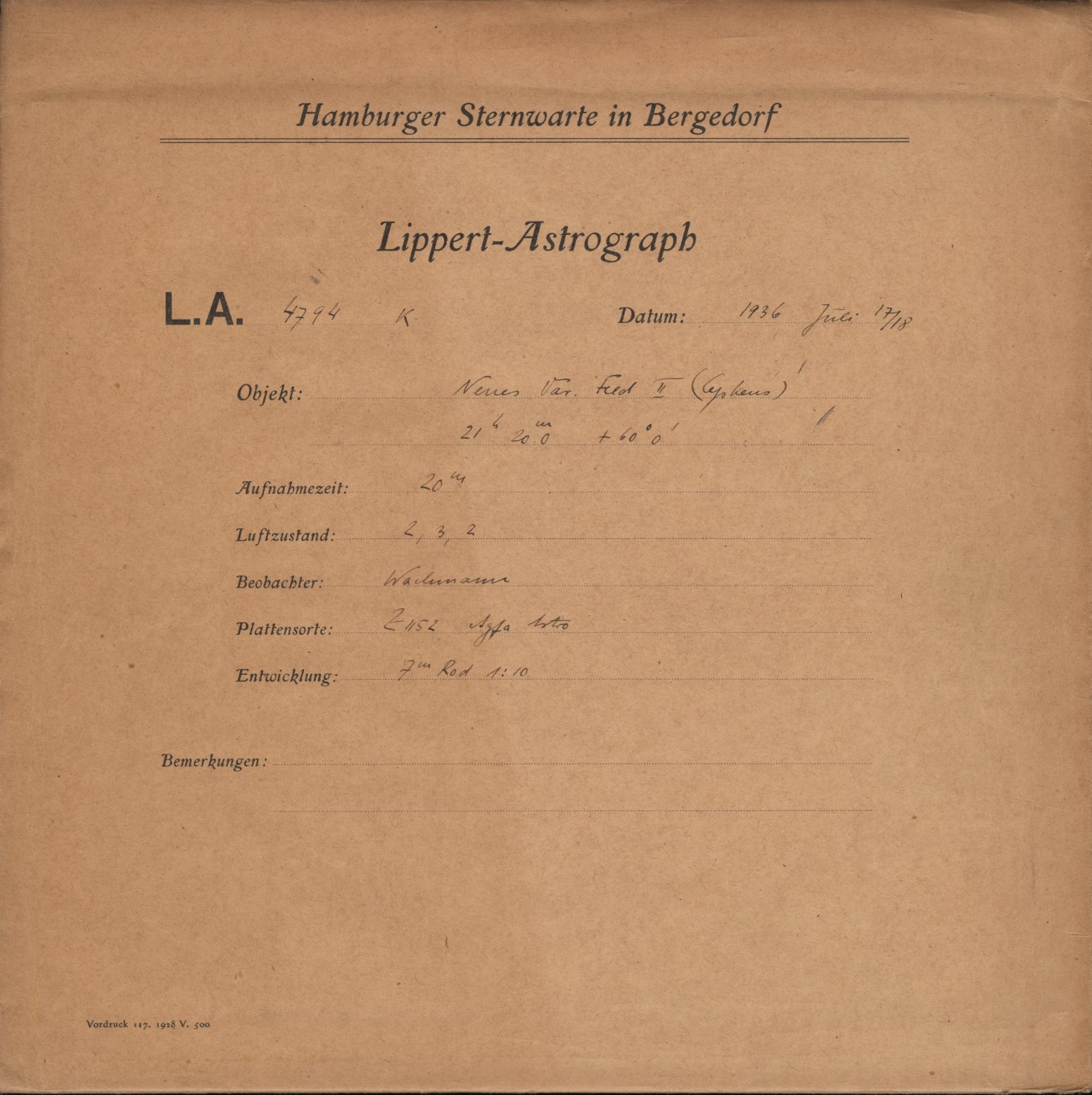 Plattenhuelle LA04794