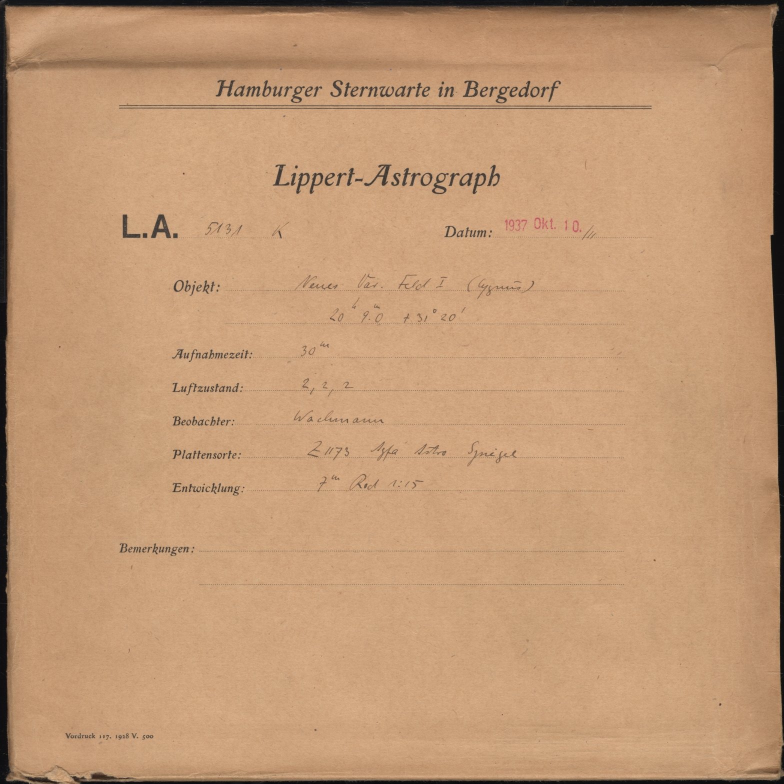 Plattenhuelle LA05131