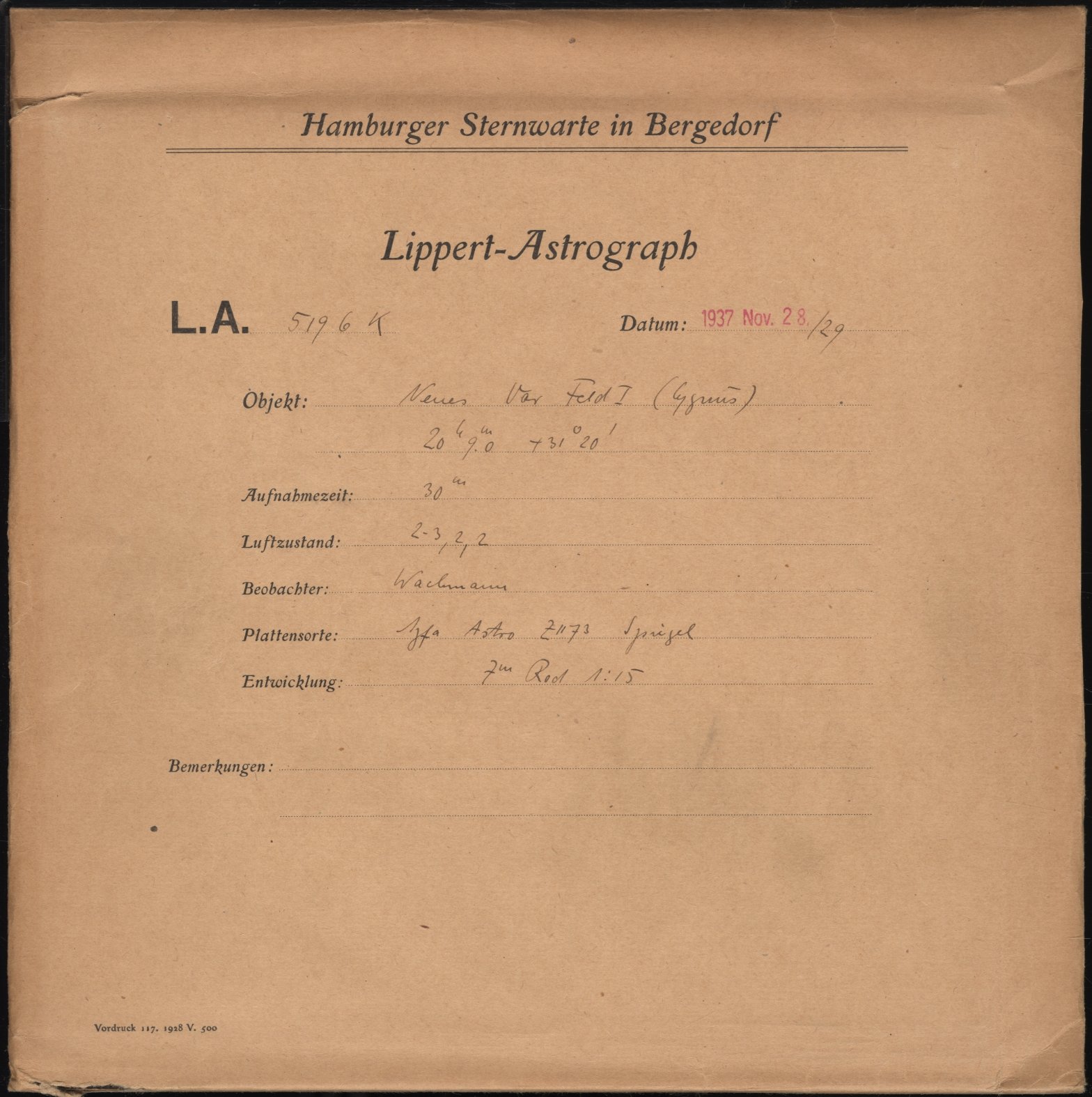 Plattenhuelle LA05196