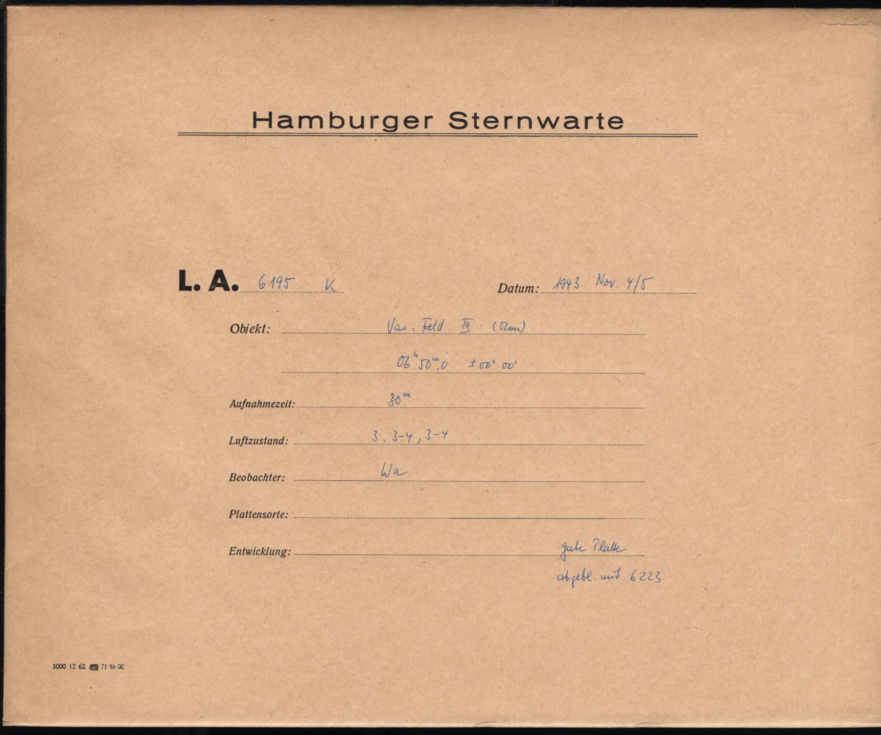 Plattenhuelle LA06195