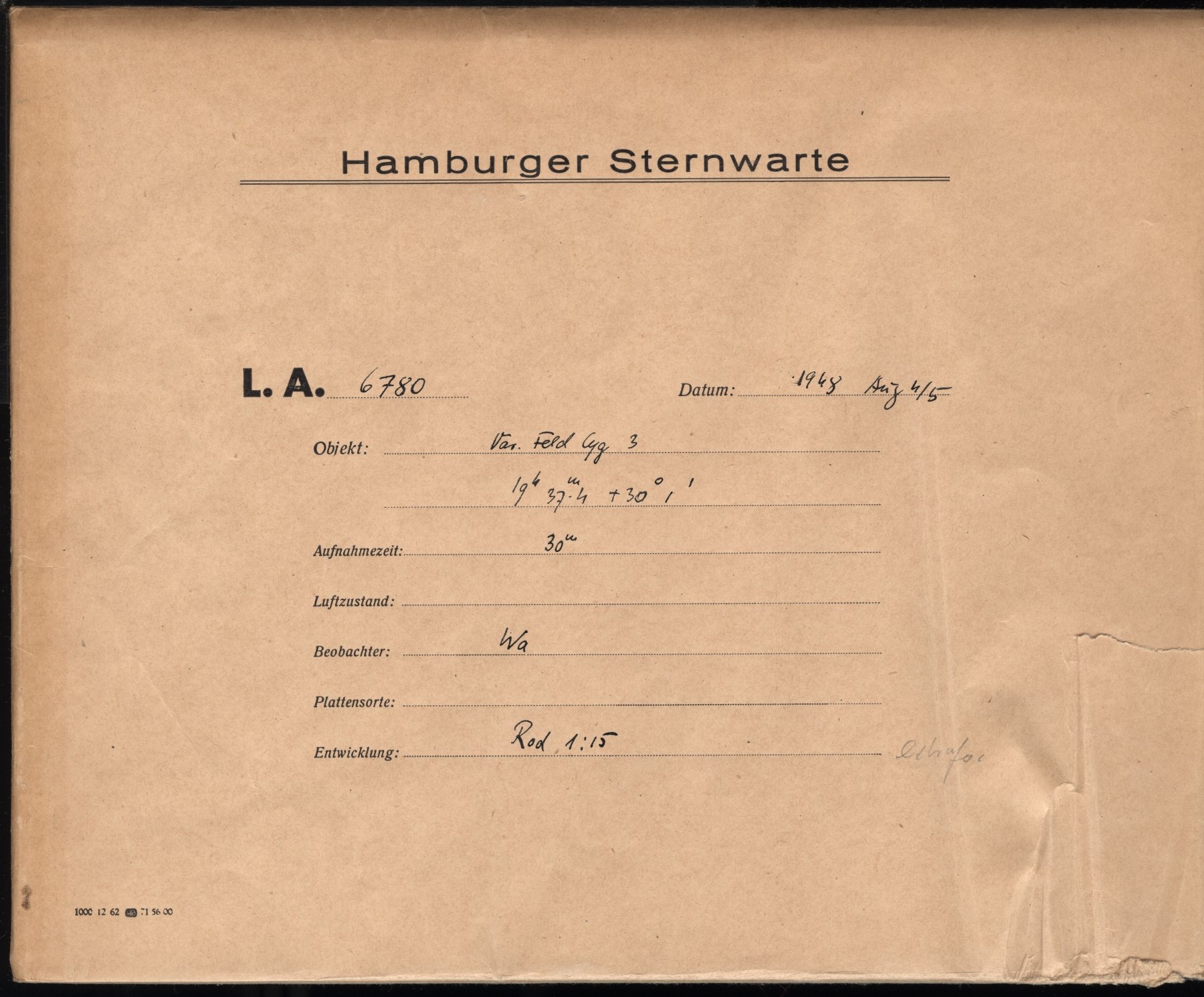 Plattenhuelle LA06780