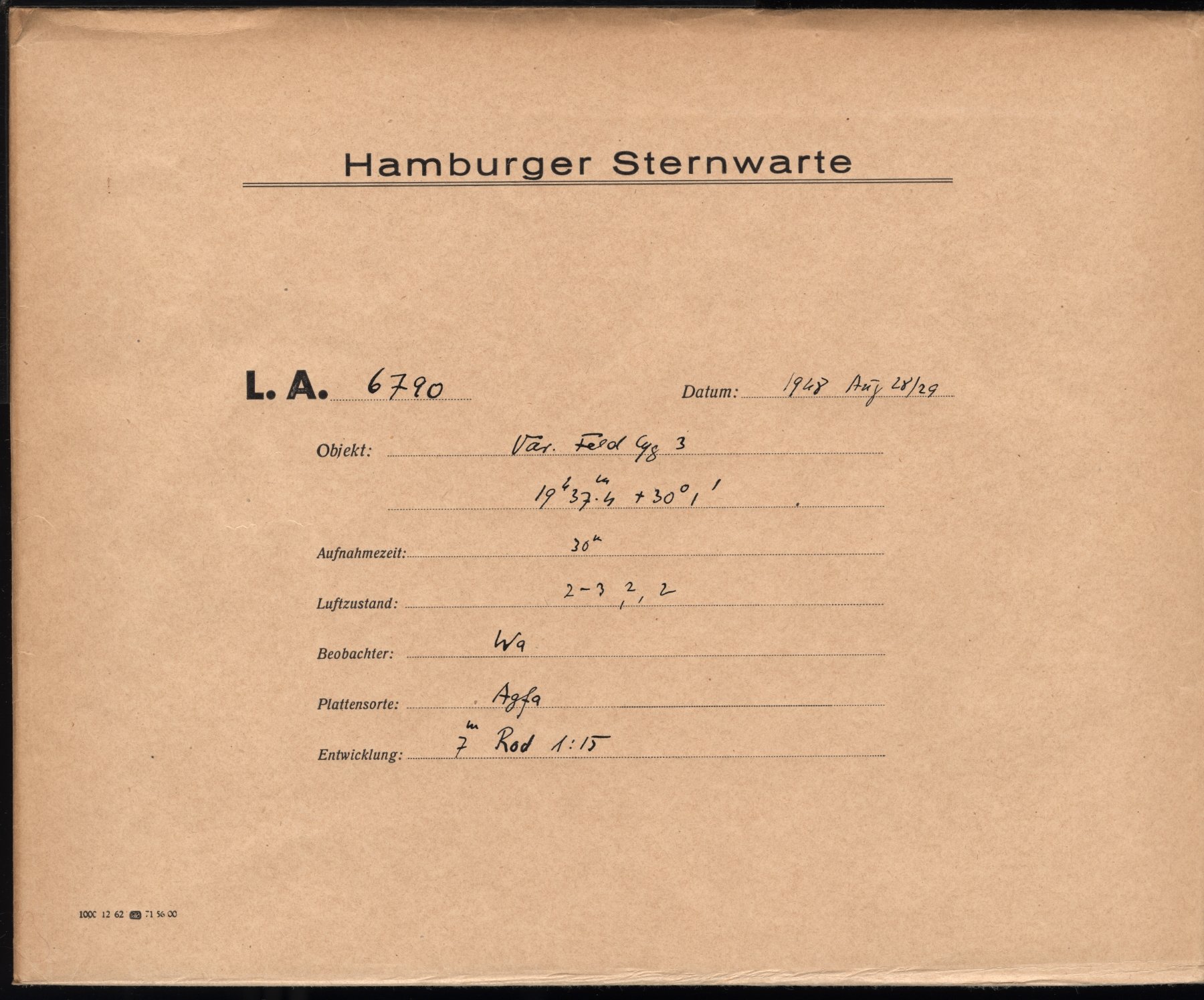 Plattenhuelle LA06790