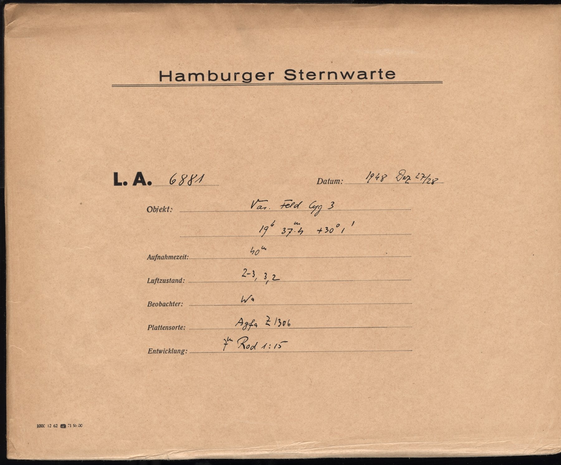 Plattenhuelle LA06881