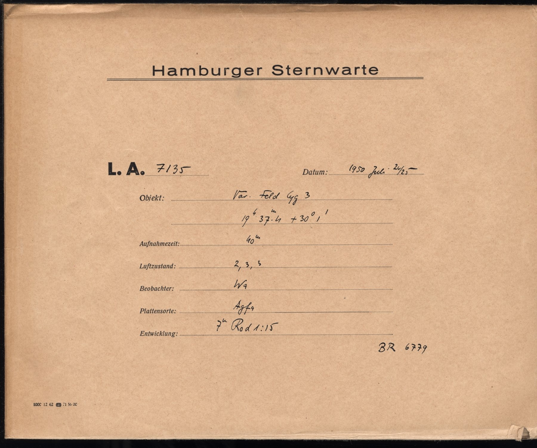Plattenhuelle LA07135