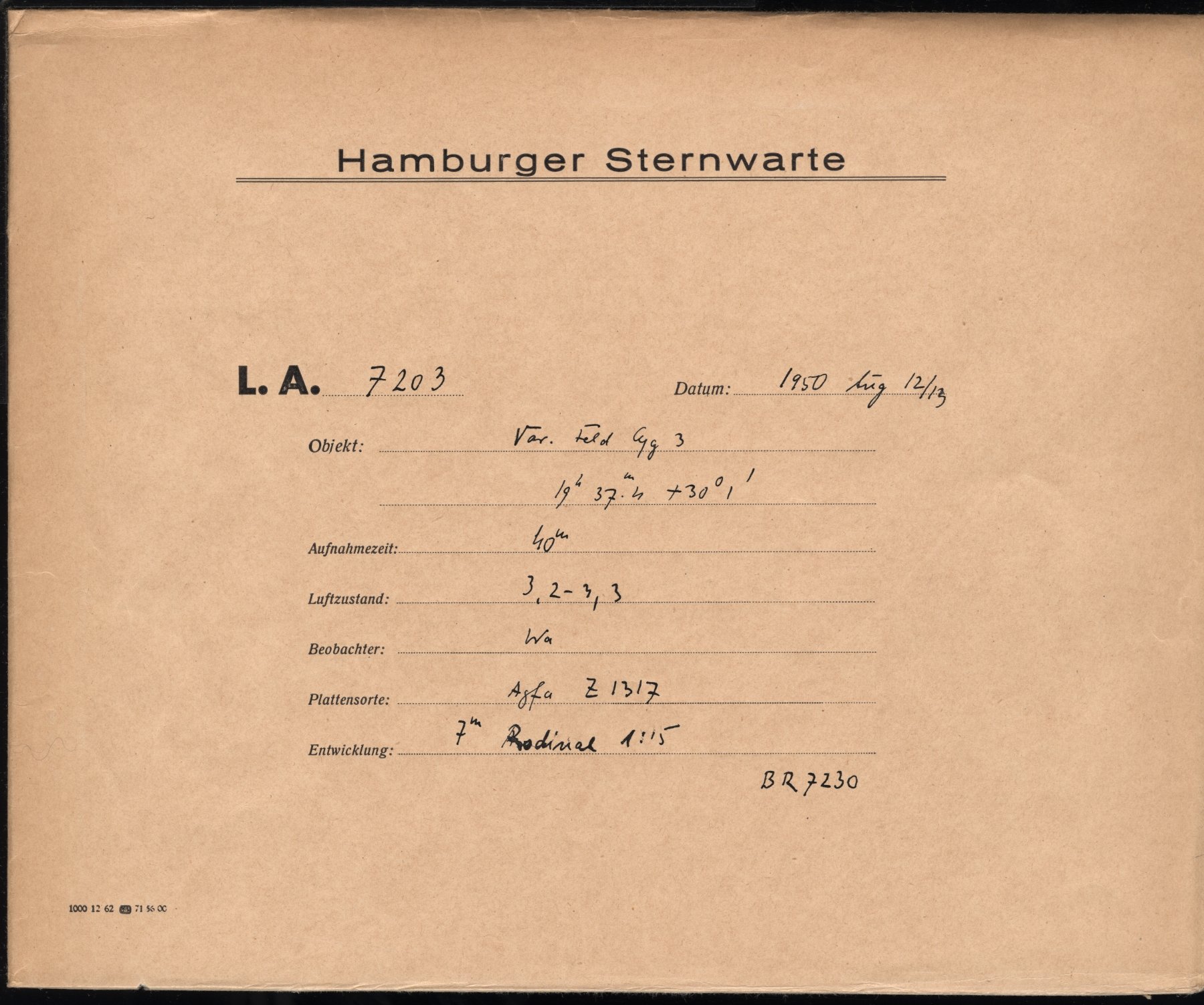 Plattenhuelle LA07203