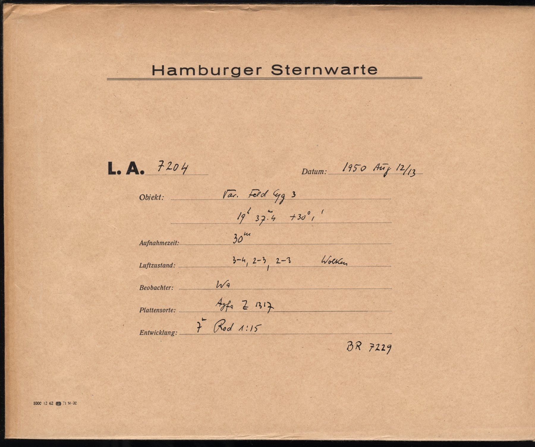 Plattenhuelle LA07204