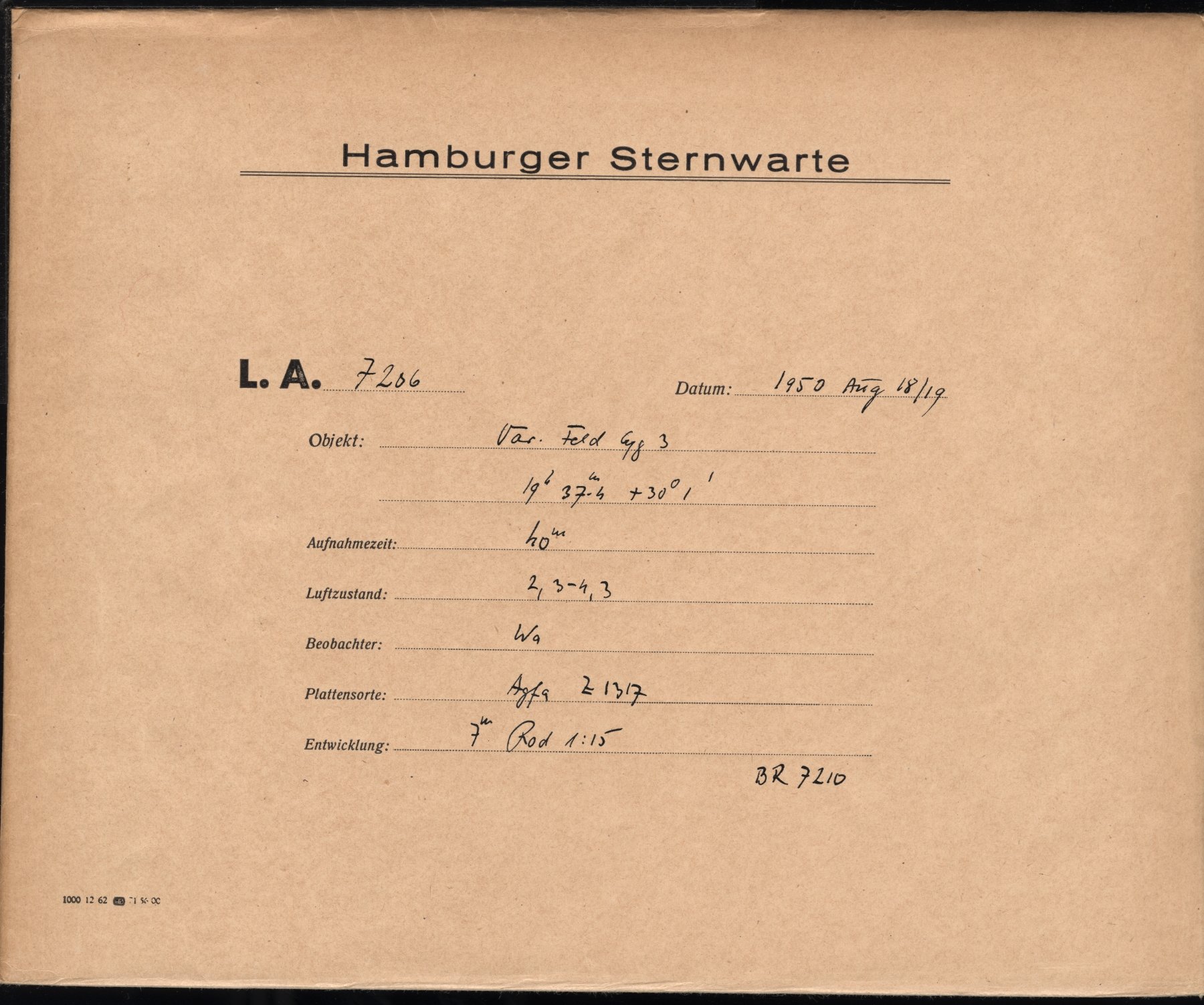 Plattenhuelle LA07206