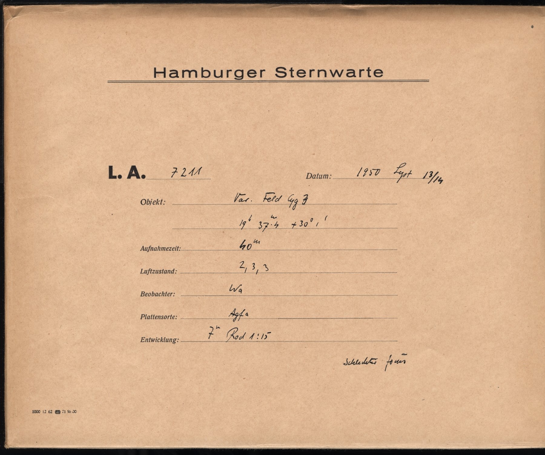Plattenhuelle LA07211