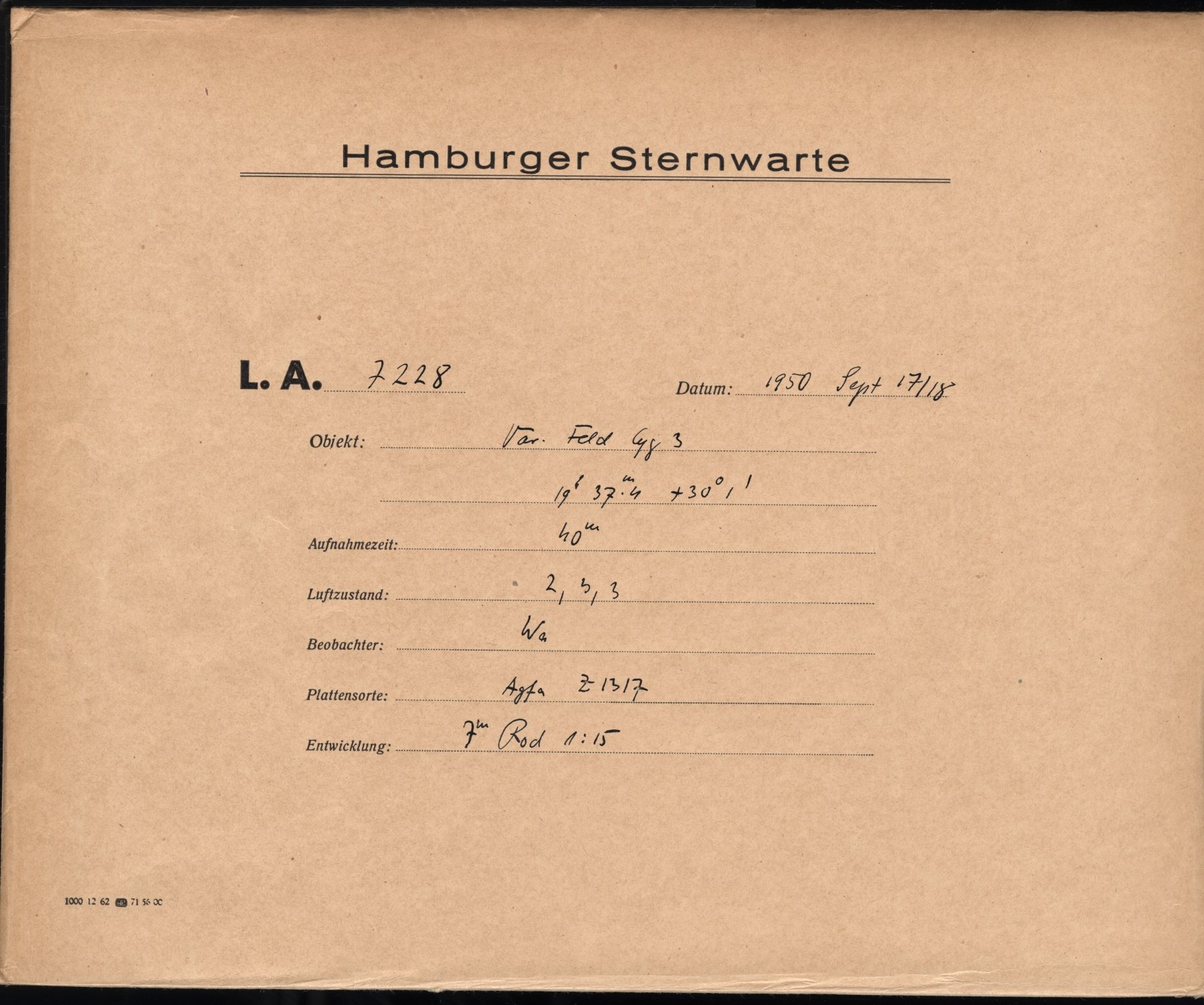 Plattenhuelle LA07228