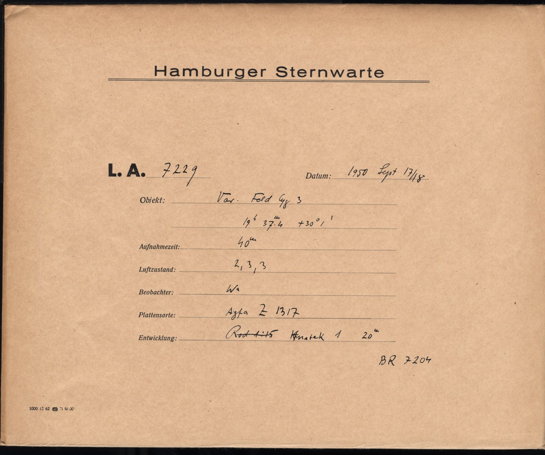 Plattenhuelle LA07229