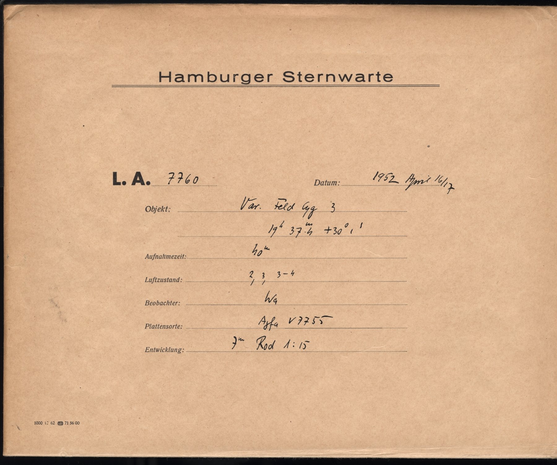 Plattenhuelle LA07760