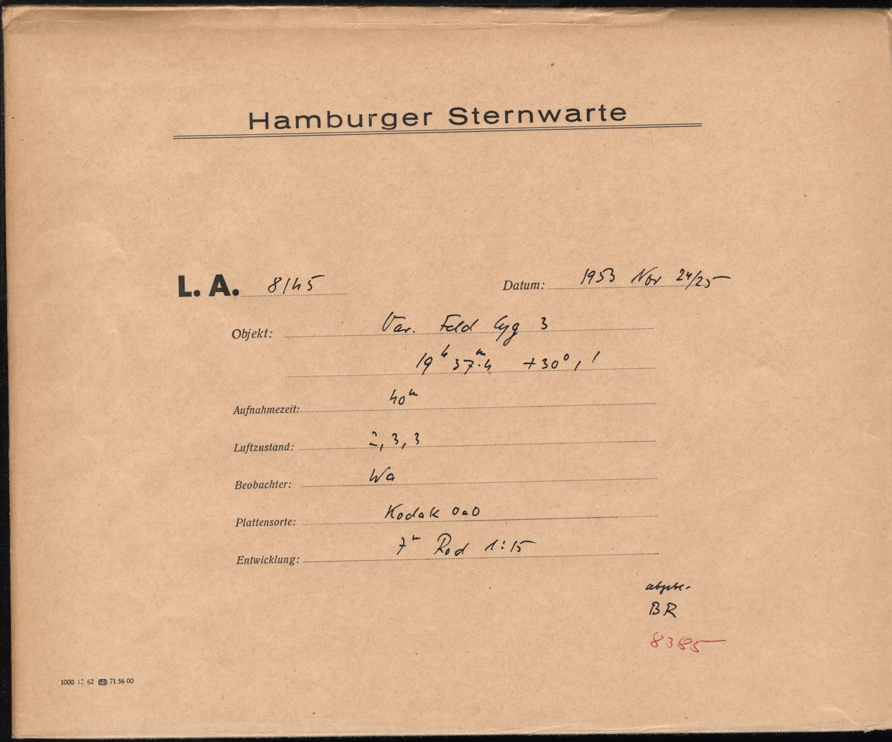 Plattenhuelle LA08145