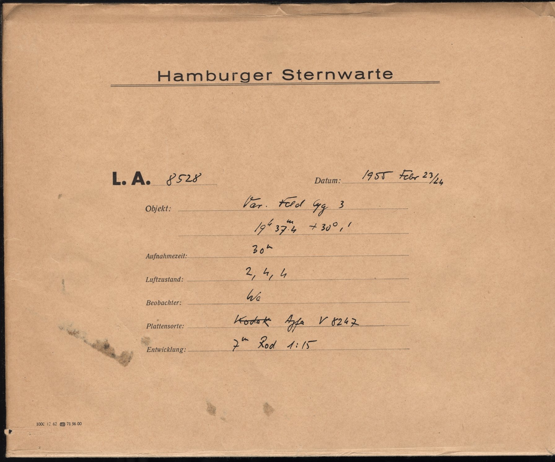 Plattenhuelle LA08528