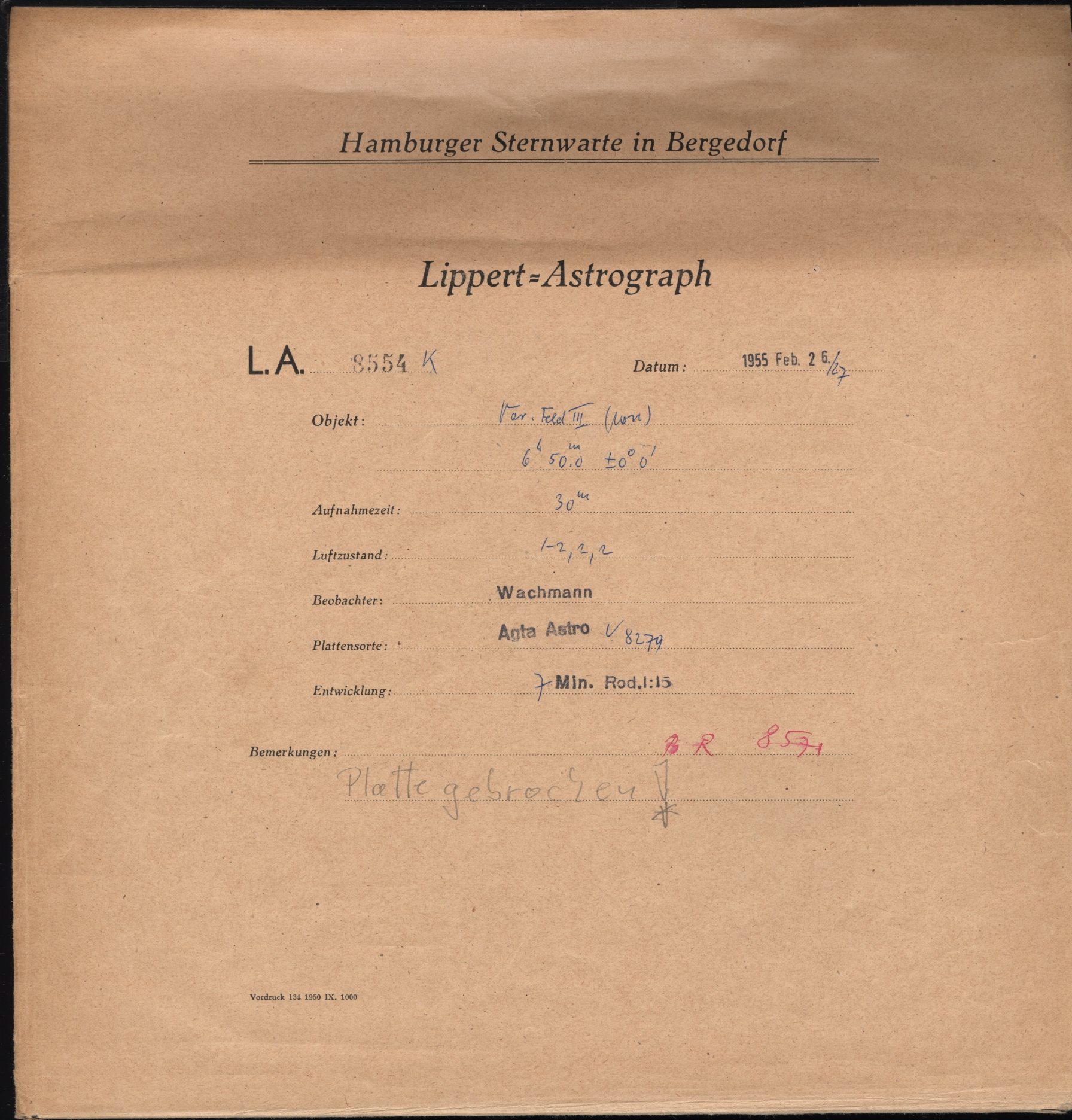 Plattenhuelle LA08554