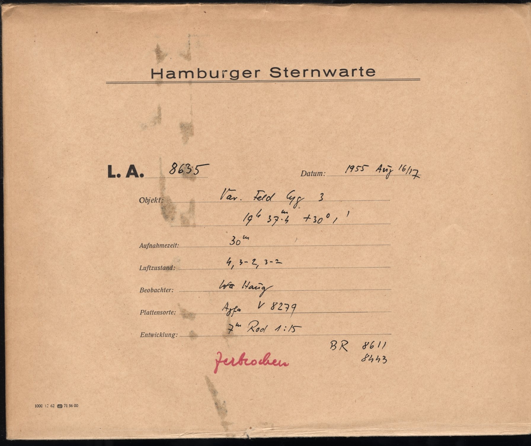 Plattenhuelle LA08635