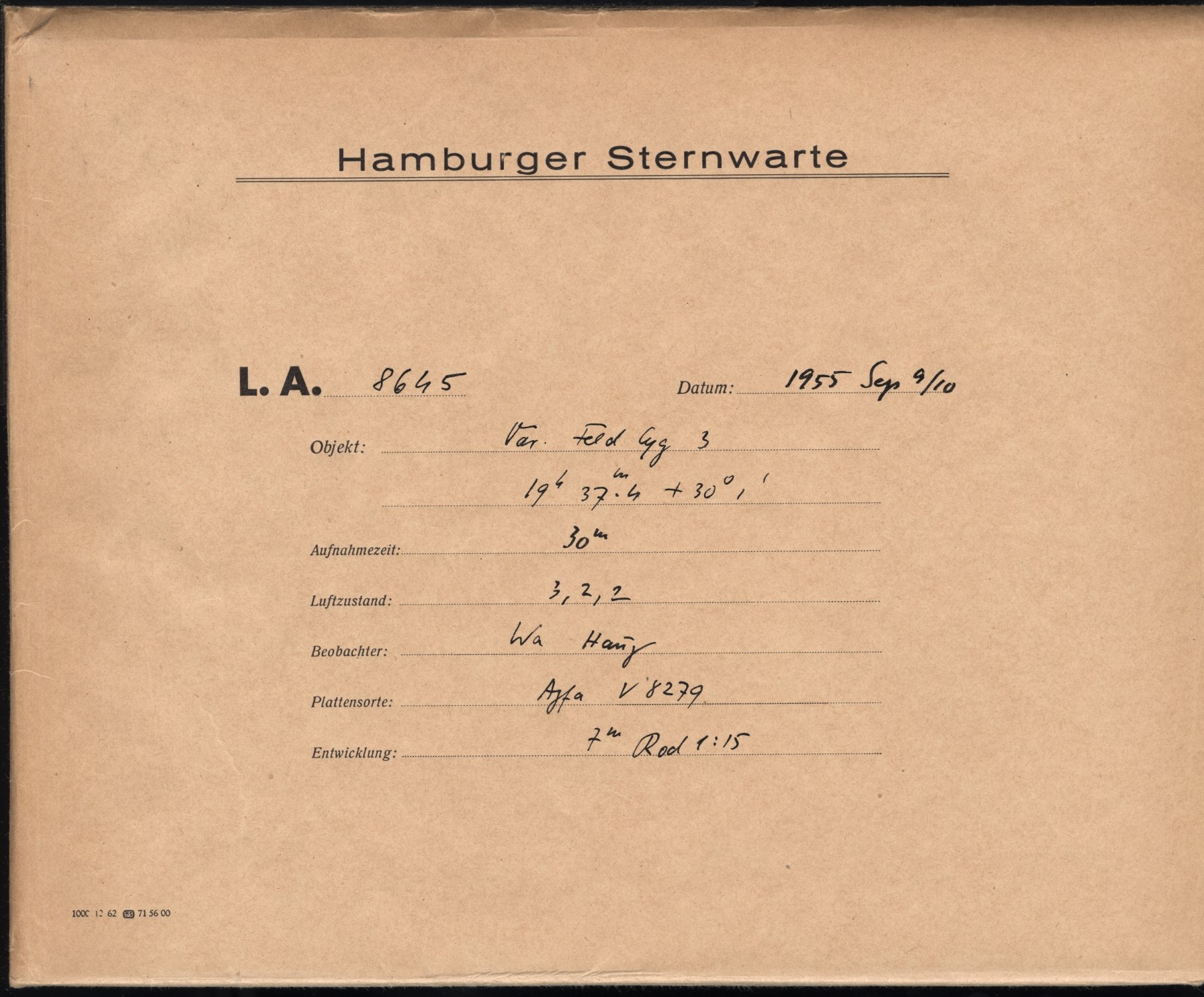 Plattenhuelle LA08645