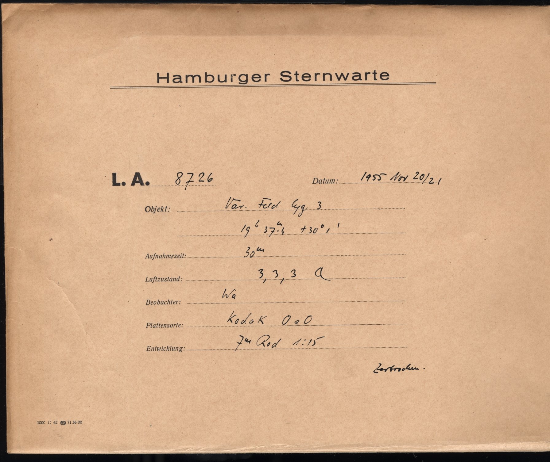 Plattenhuelle LA08726