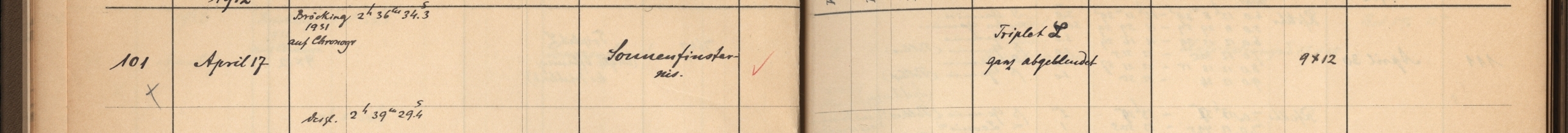 Plattenverzeichnis Eintrag00101