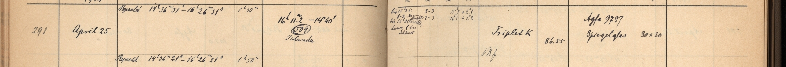 Plattenverzeichnis Eintrag00291