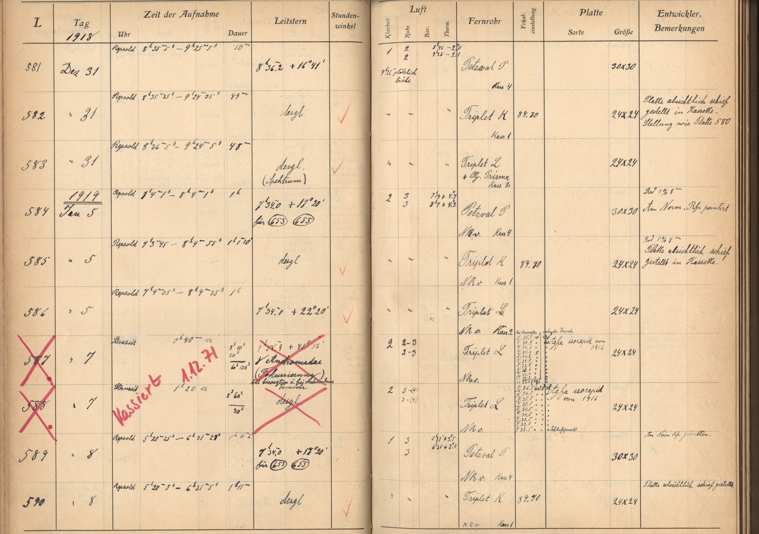 Plattenverzeichnis: ganze Seite00584