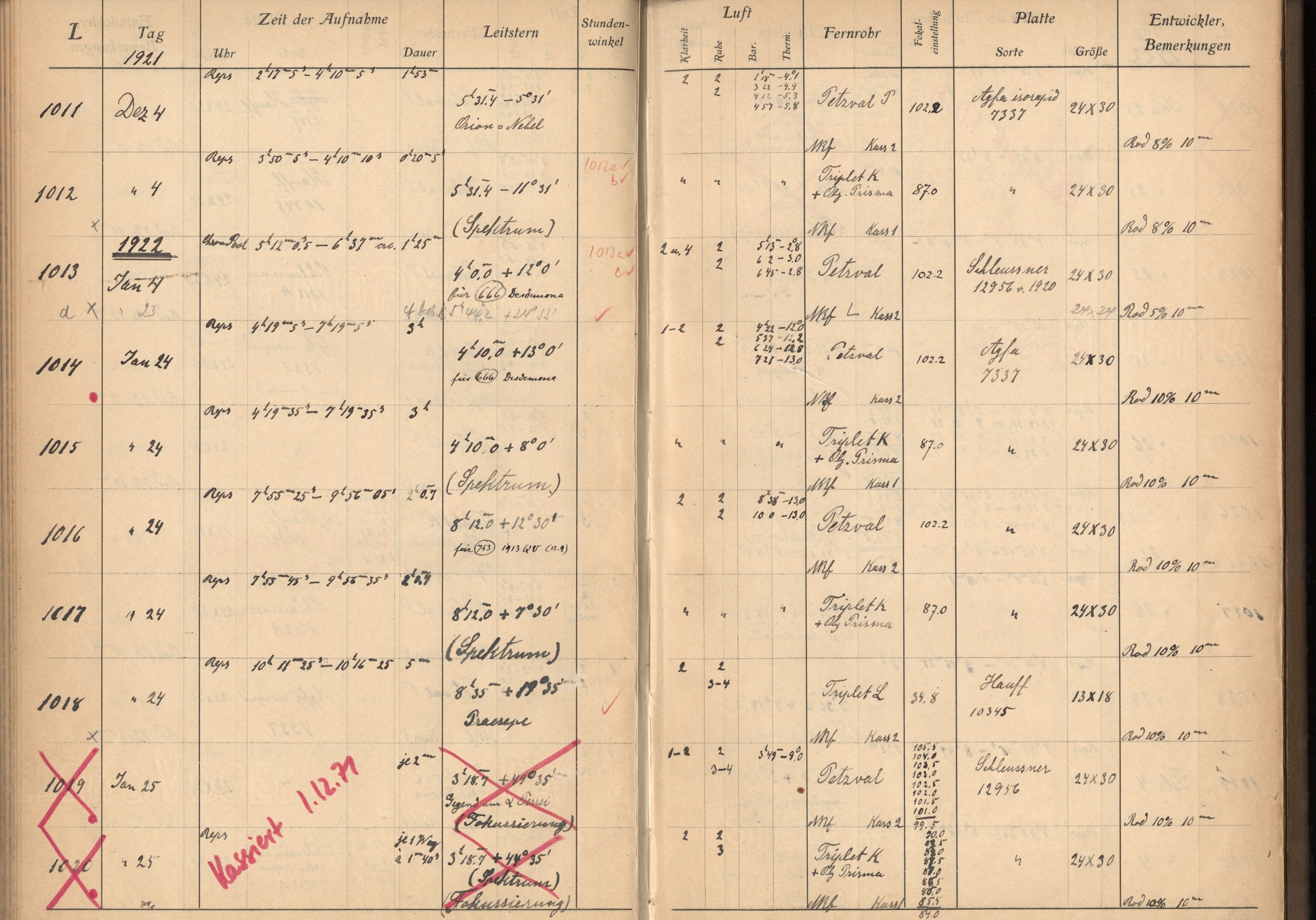 Plattenverzeichnis: ganze Seite01018