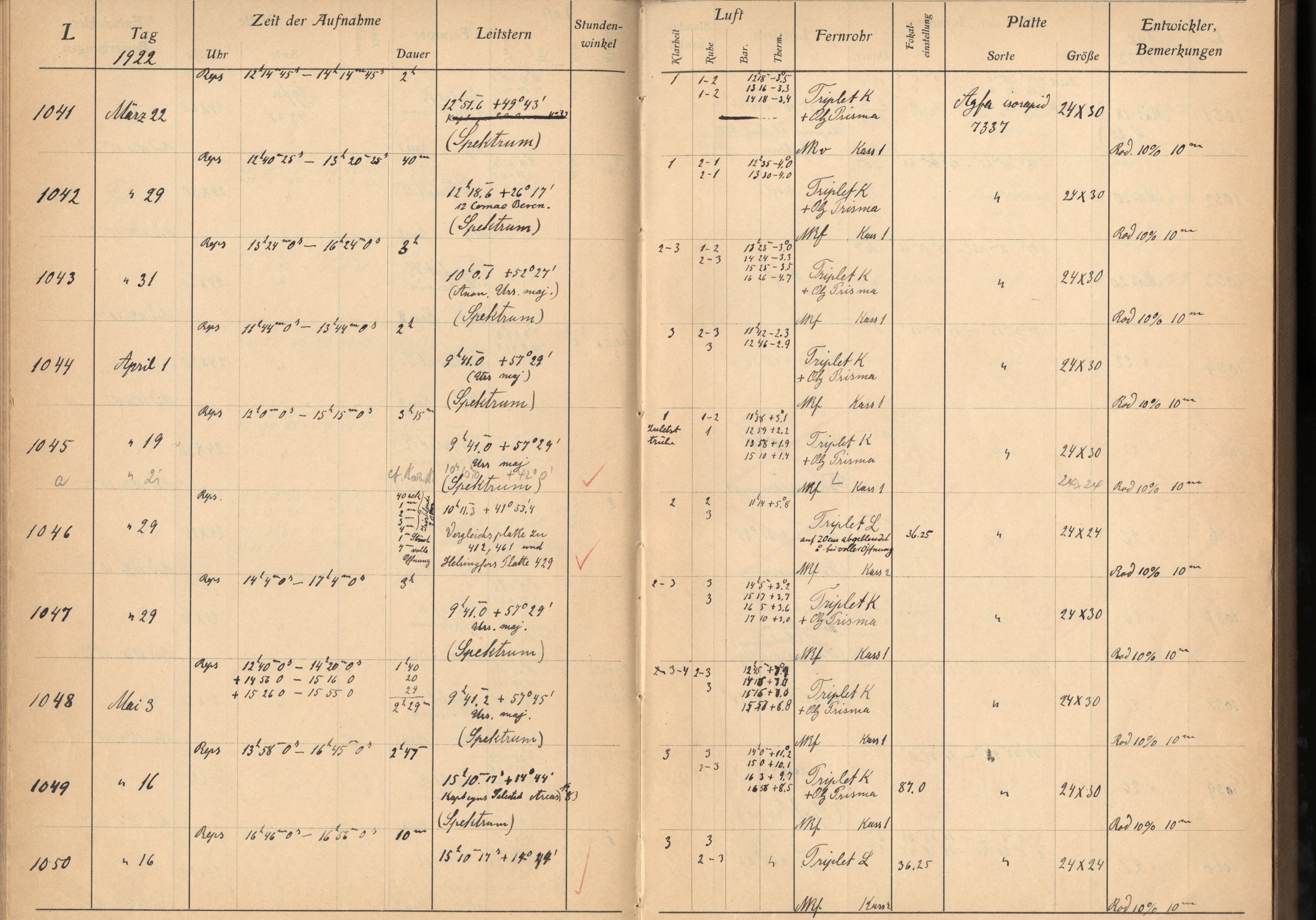 Plattenverzeichnis: ganze Seite01041