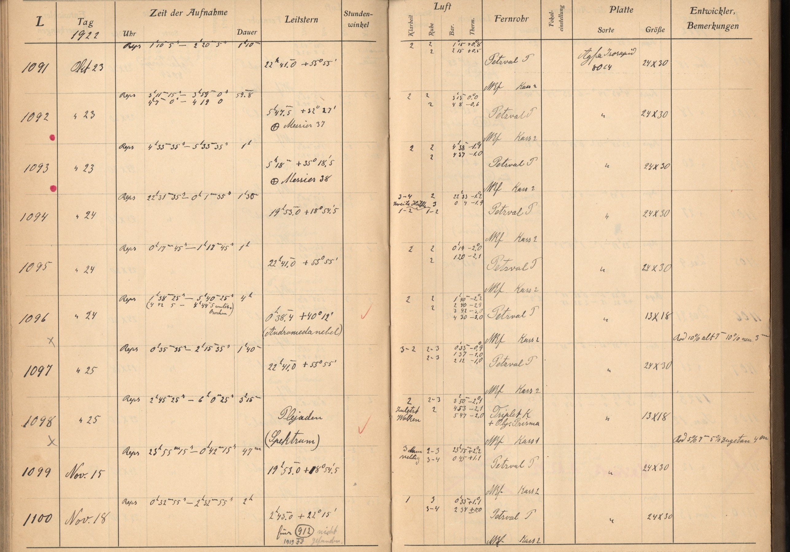 Plattenverzeichnis: ganze Seite01095