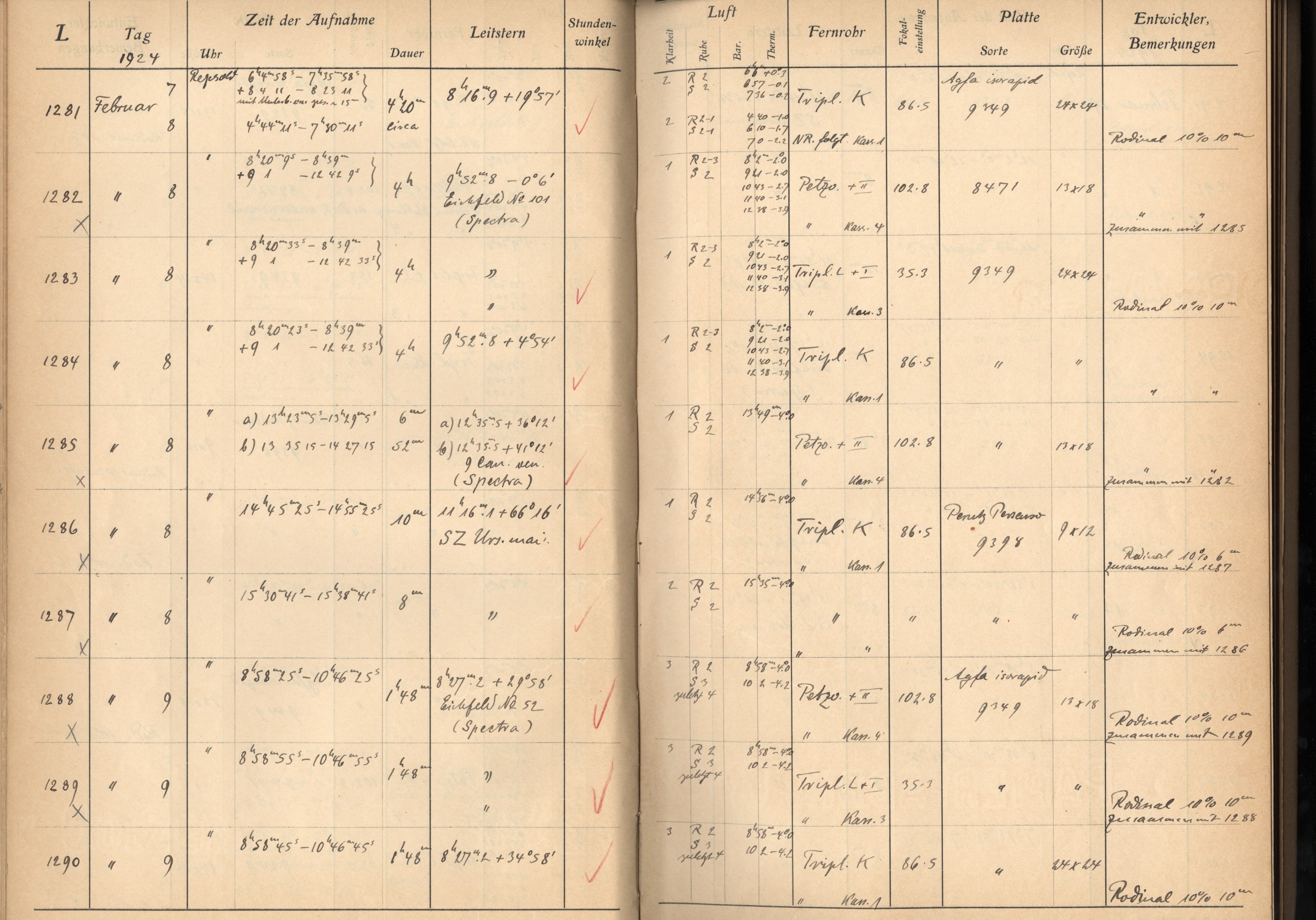 Plattenverzeichnis: ganze Seite01289