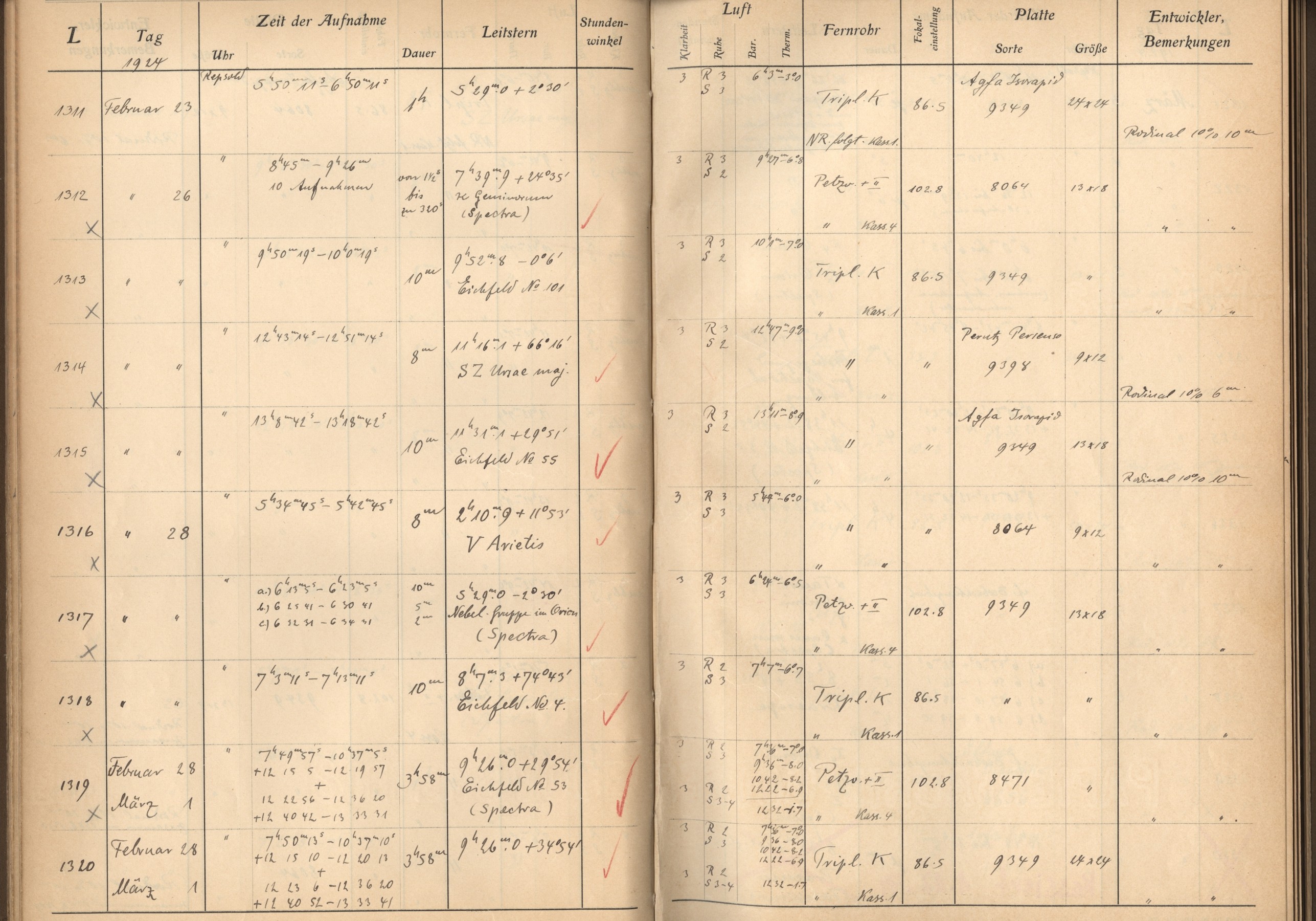 Plattenverzeichnis: ganze Seite01313