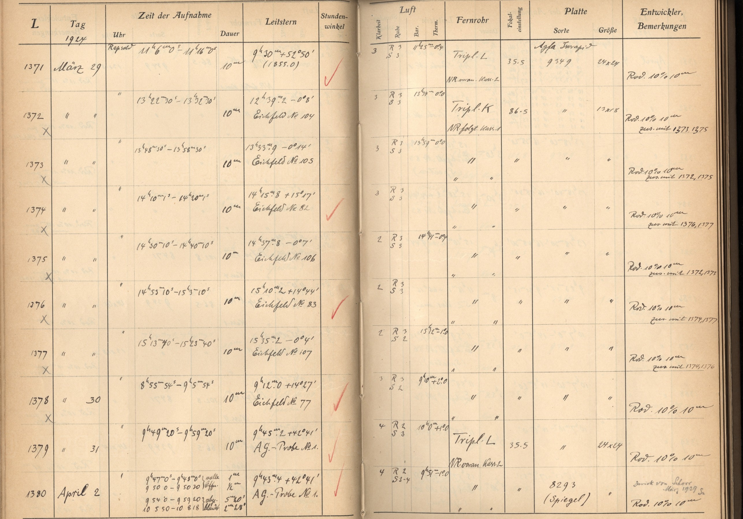 Plattenverzeichnis: ganze Seite01376