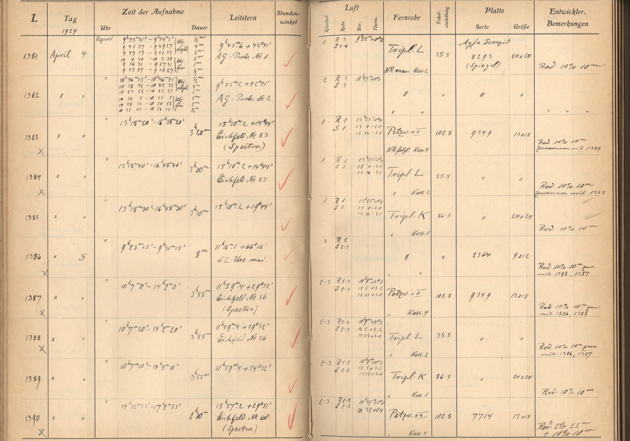 Plattenverzeichnis: ganze Seite01385