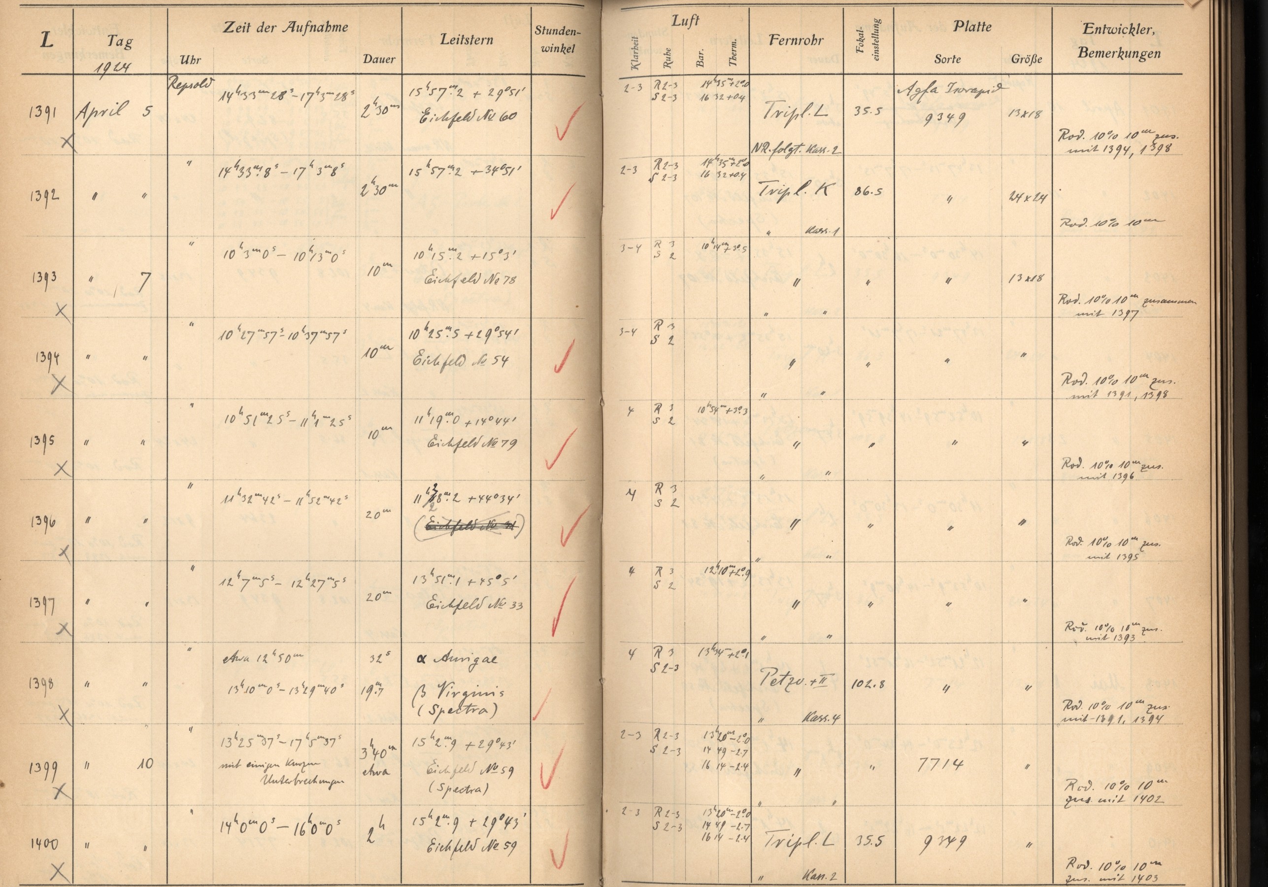 Plattenverzeichnis: ganze Seite01395