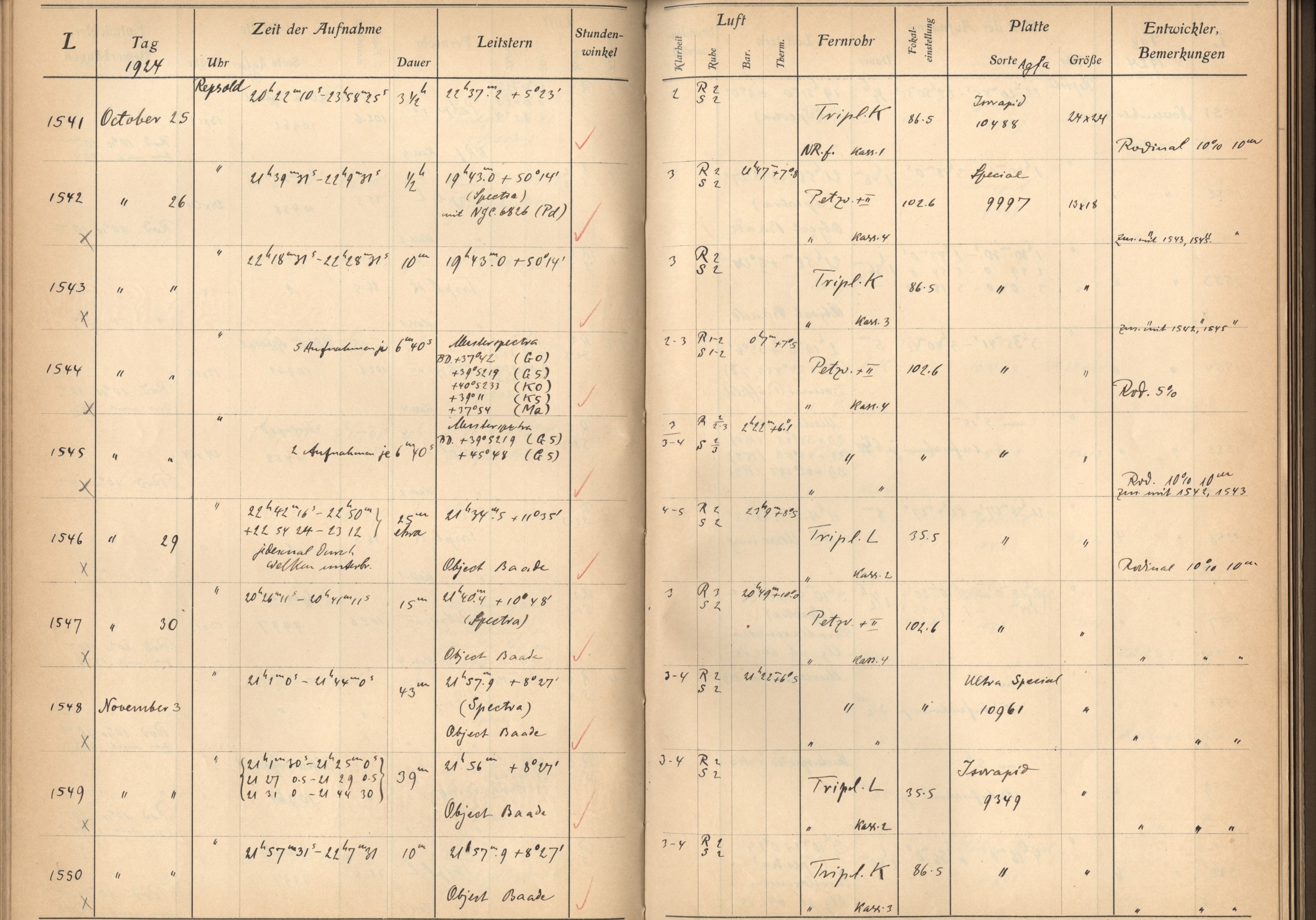 Plattenverzeichnis: ganze Seite01543