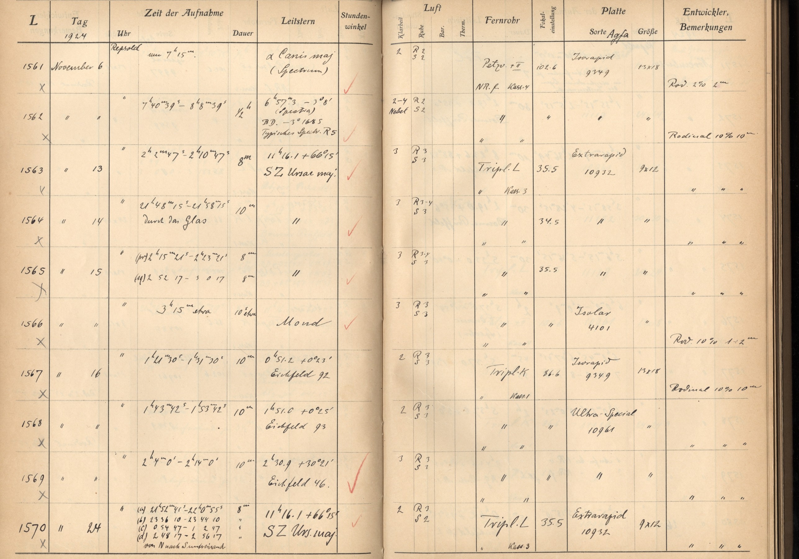Plattenverzeichnis: ganze Seite01566