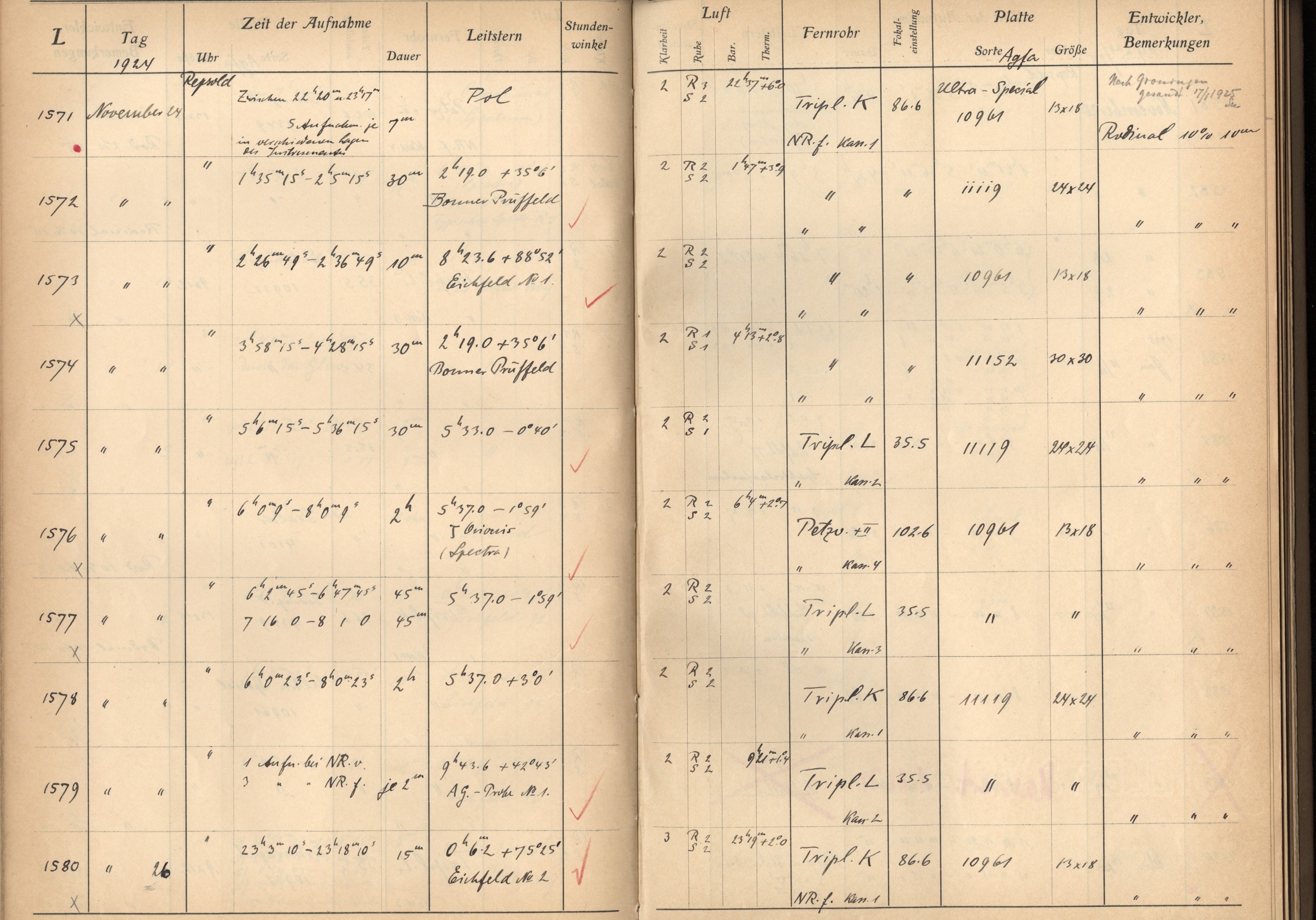 Plattenverzeichnis: ganze Seite01576