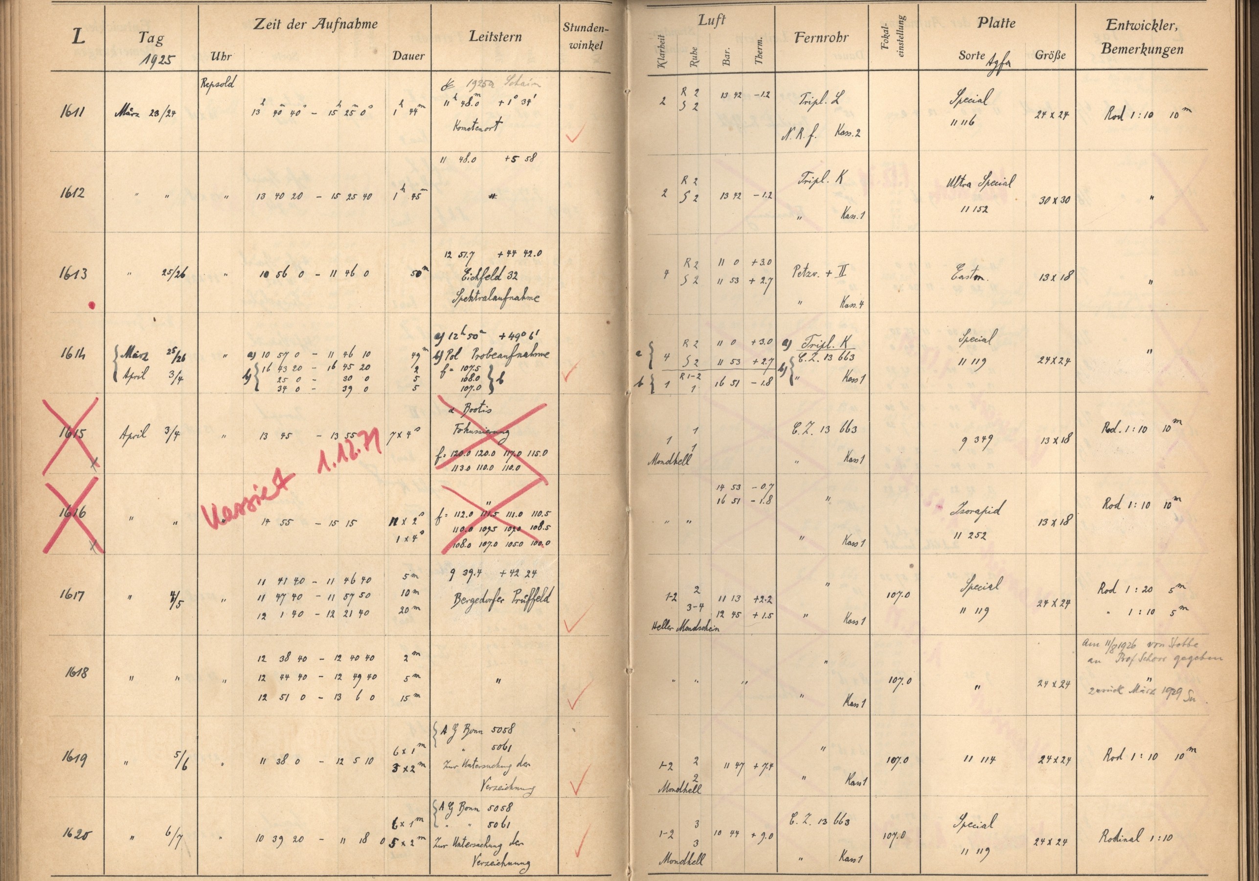 Plattenverzeichnis: ganze Seite01614a