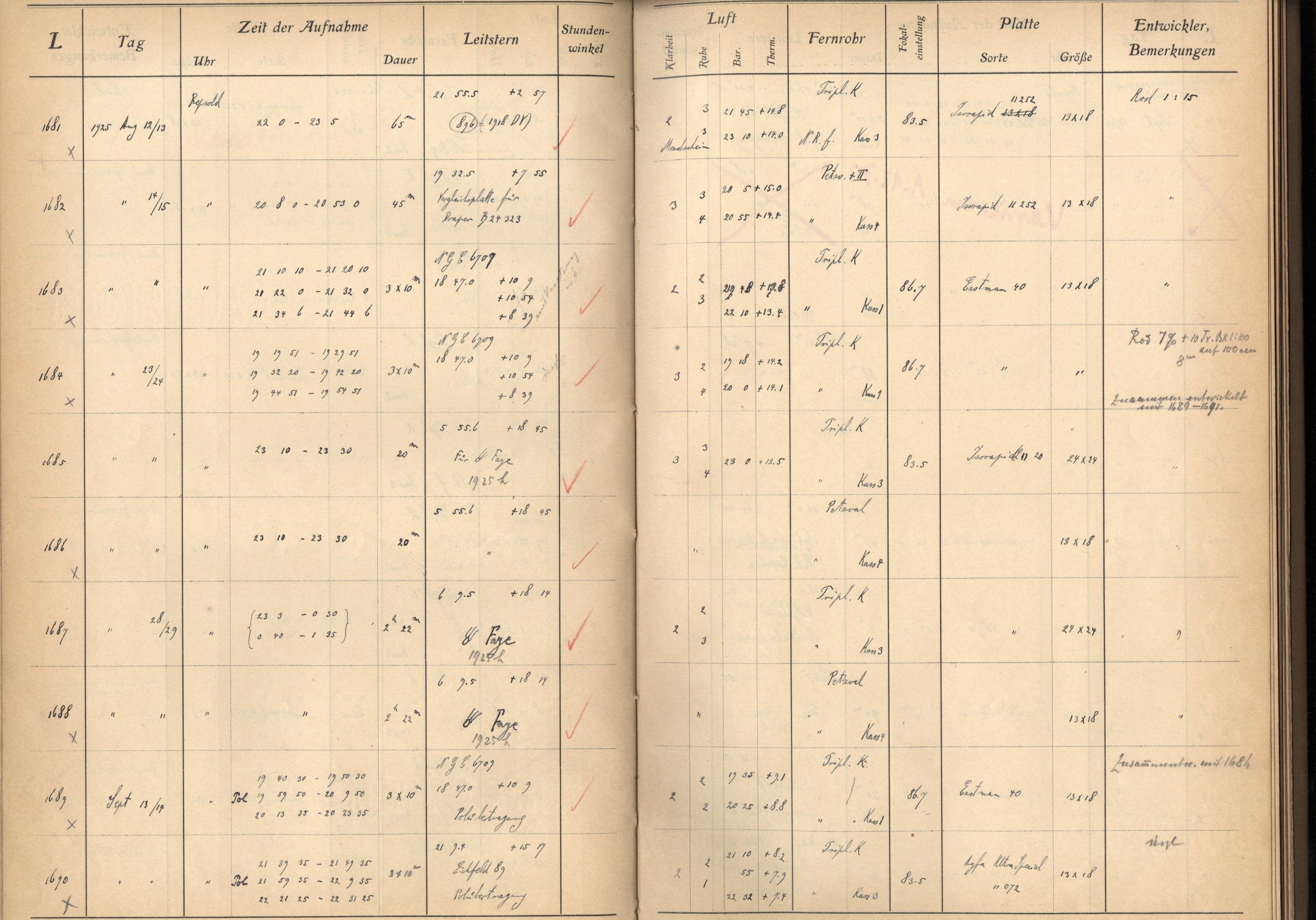 Plattenverzeichnis: ganze Seite01682