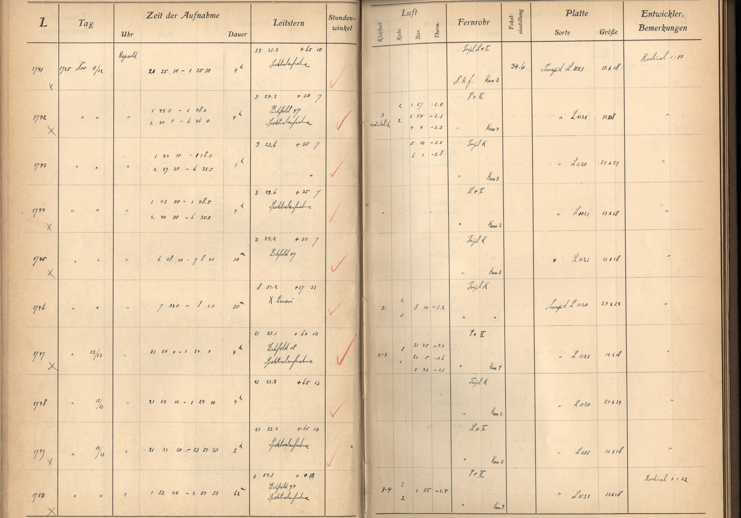 Plattenverzeichnis: ganze Seite01744