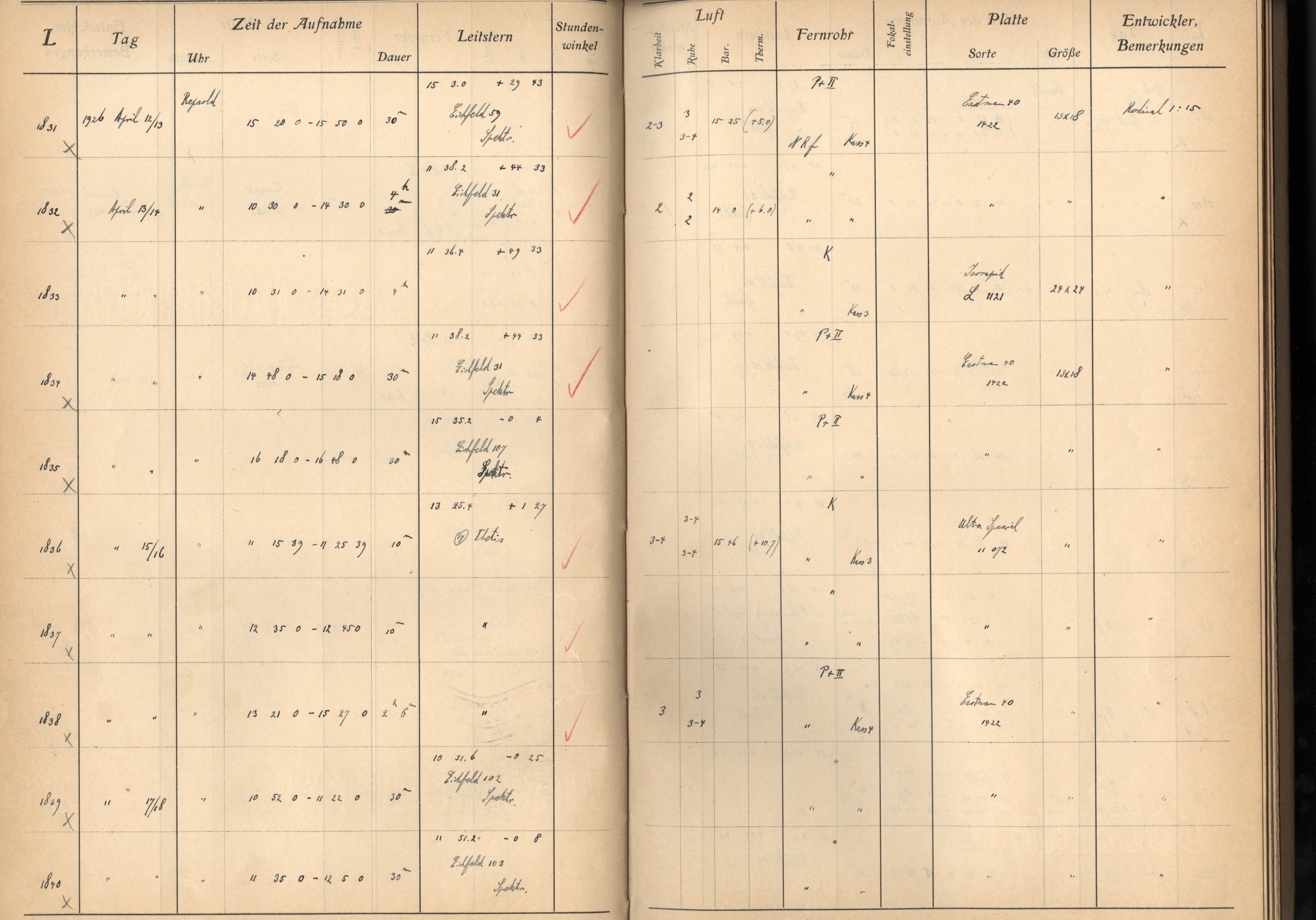 Plattenverzeichnis: ganze Seite01840