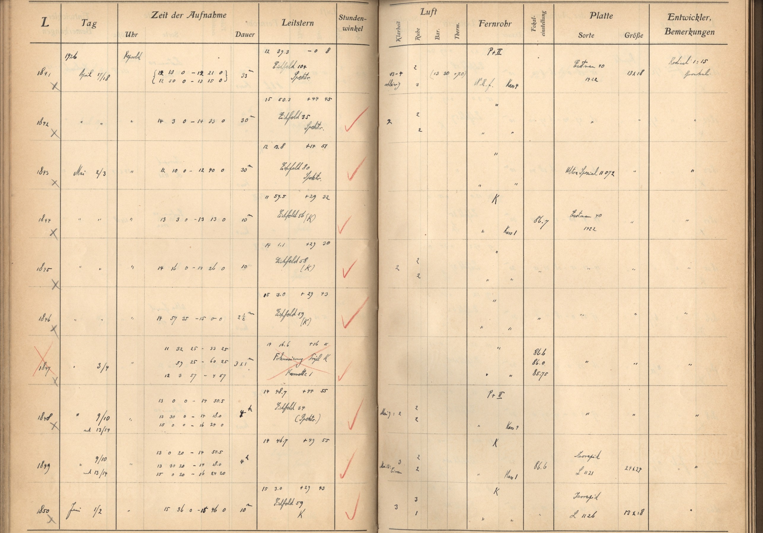 Plattenverzeichnis: ganze Seite01846