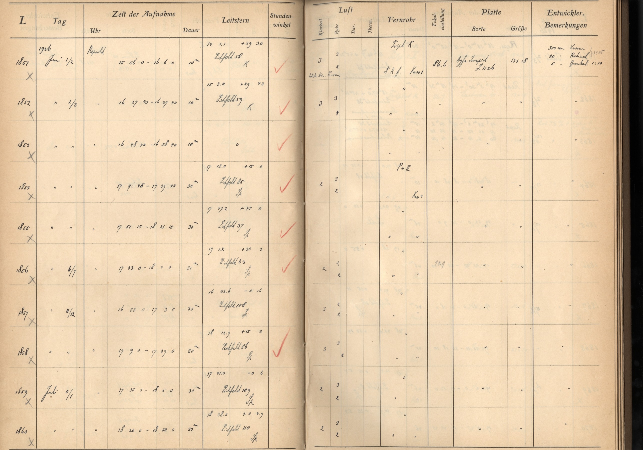 Plattenverzeichnis: ganze Seite01851