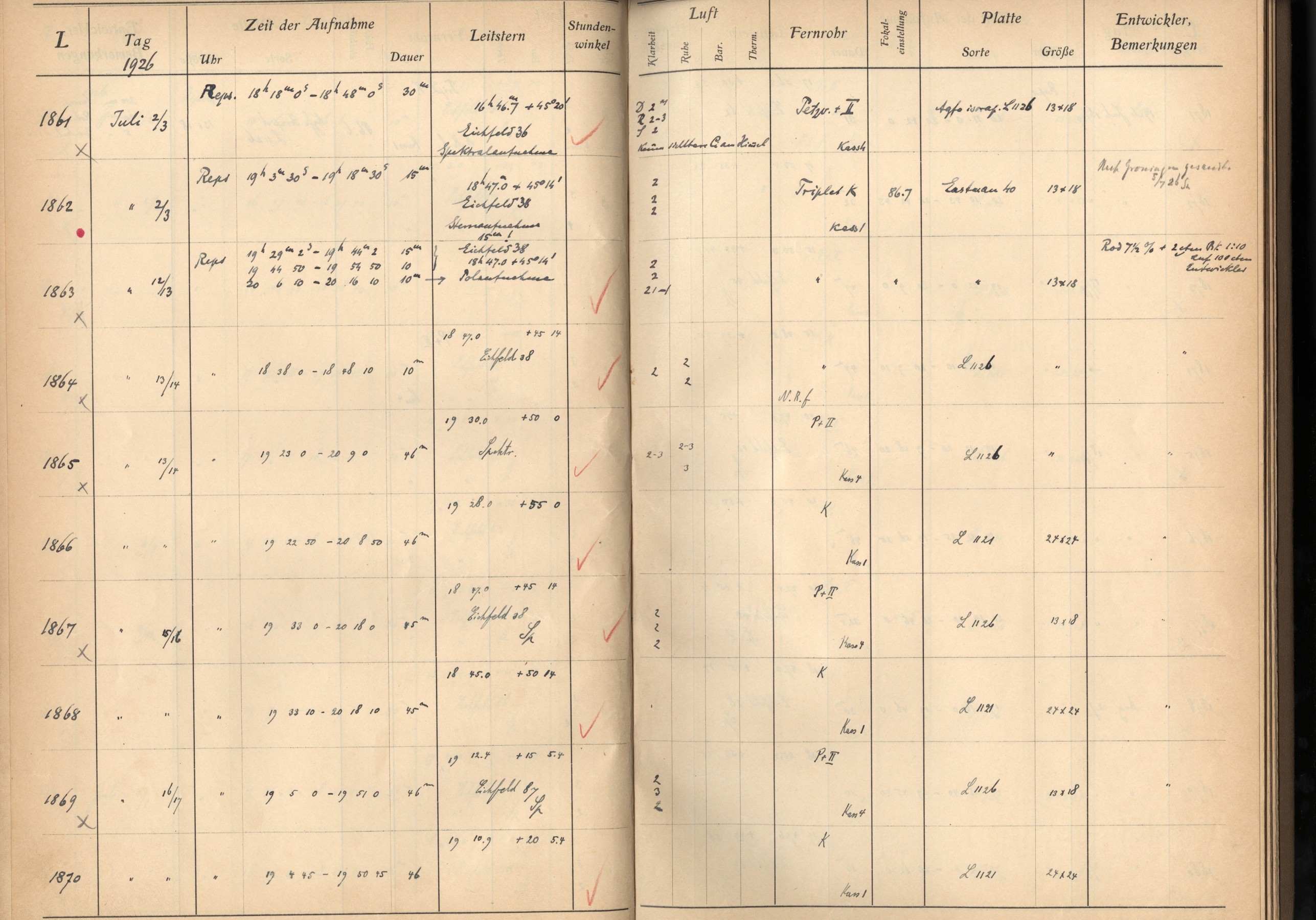 Plattenverzeichnis: ganze Seite01861