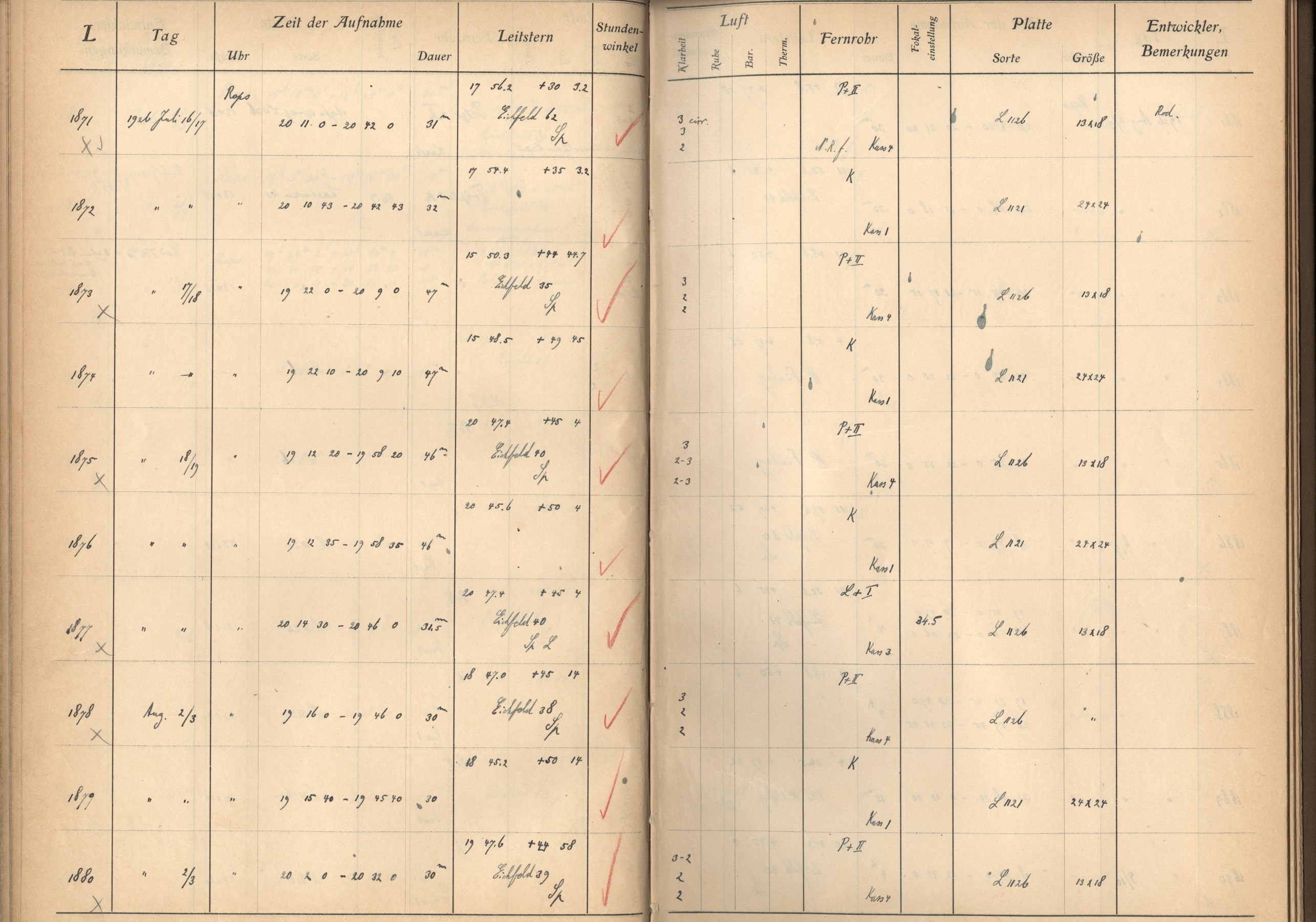 Plattenverzeichnis: ganze Seite01872