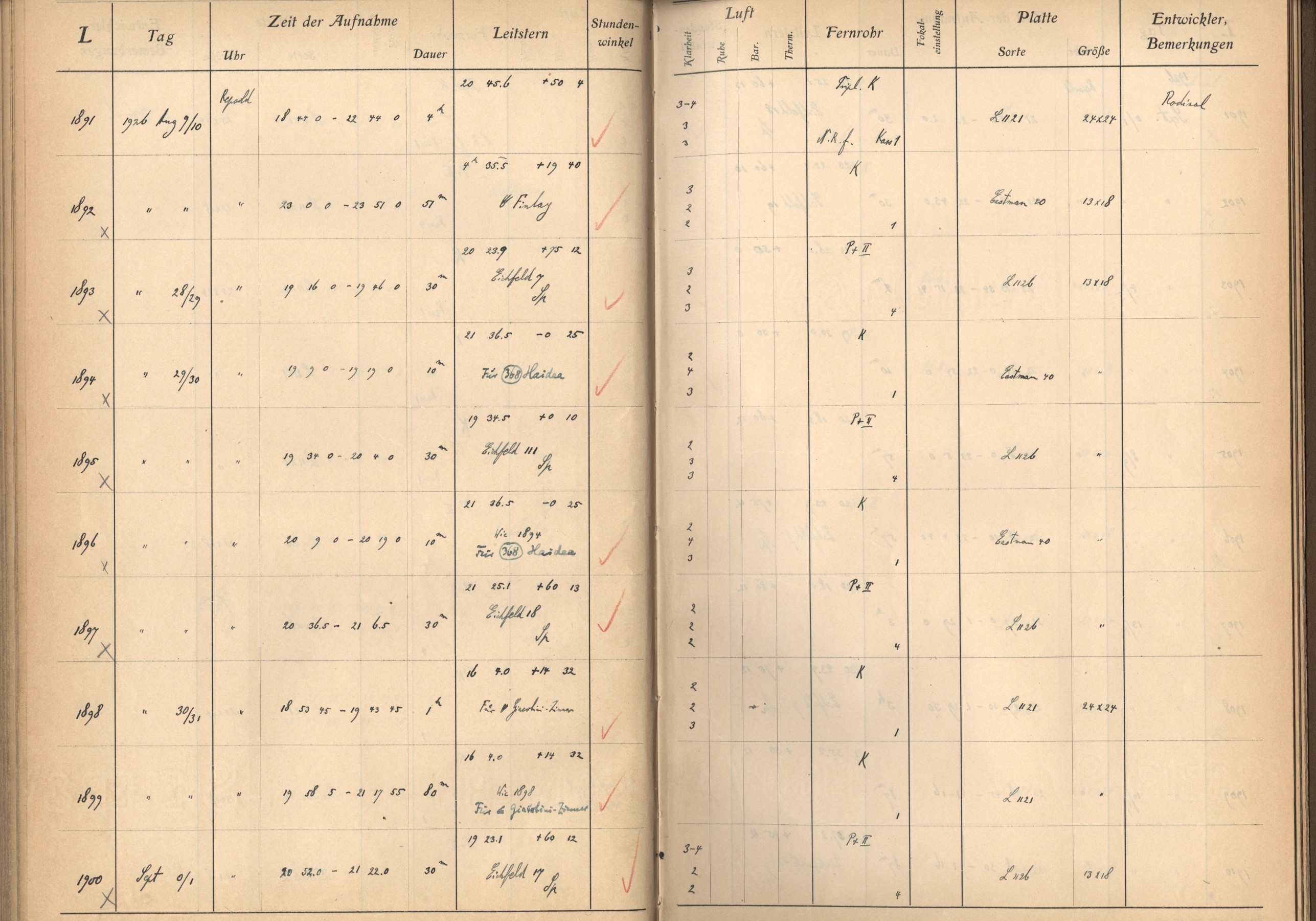 Plattenverzeichnis: ganze Seite01895
