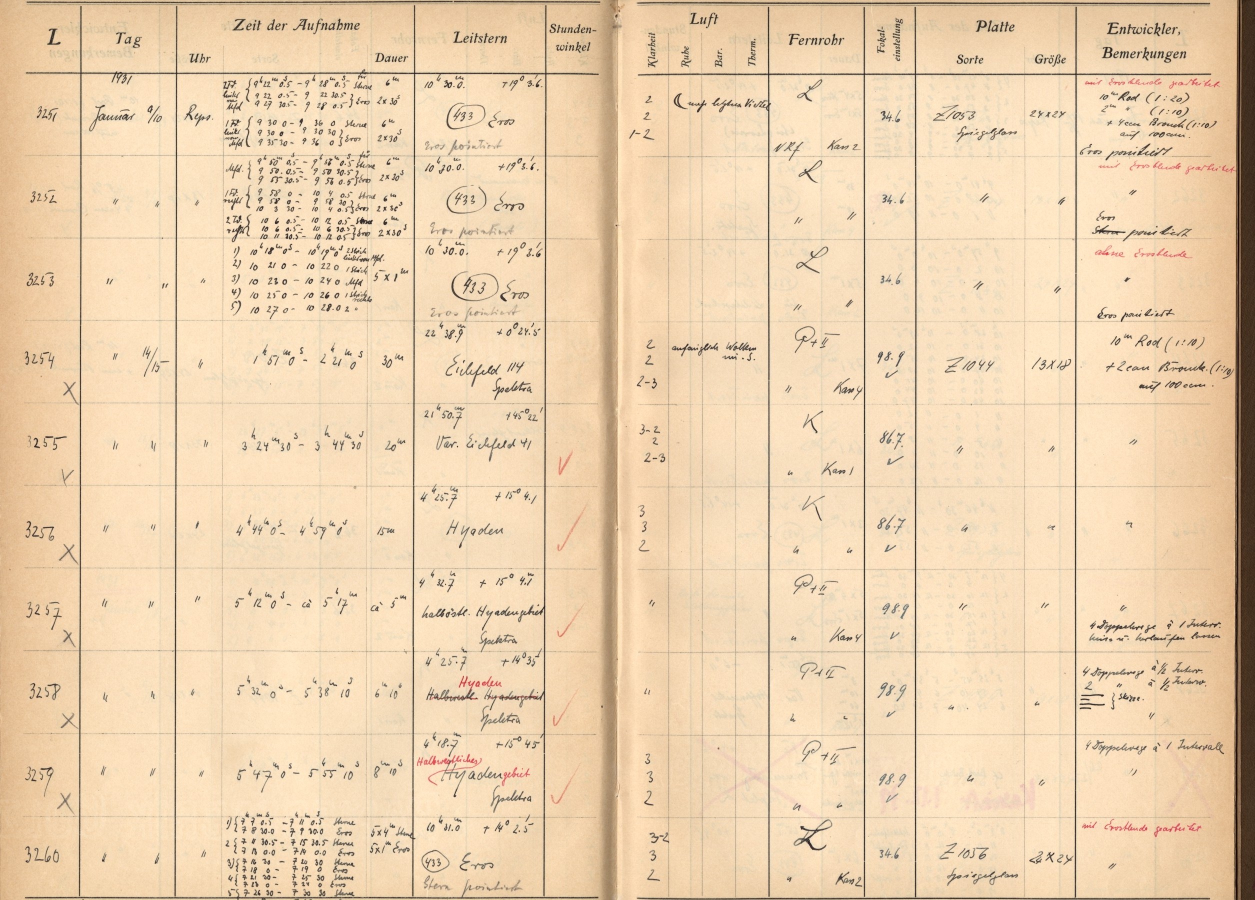 Plattenverzeichnis: ganze Seite03260