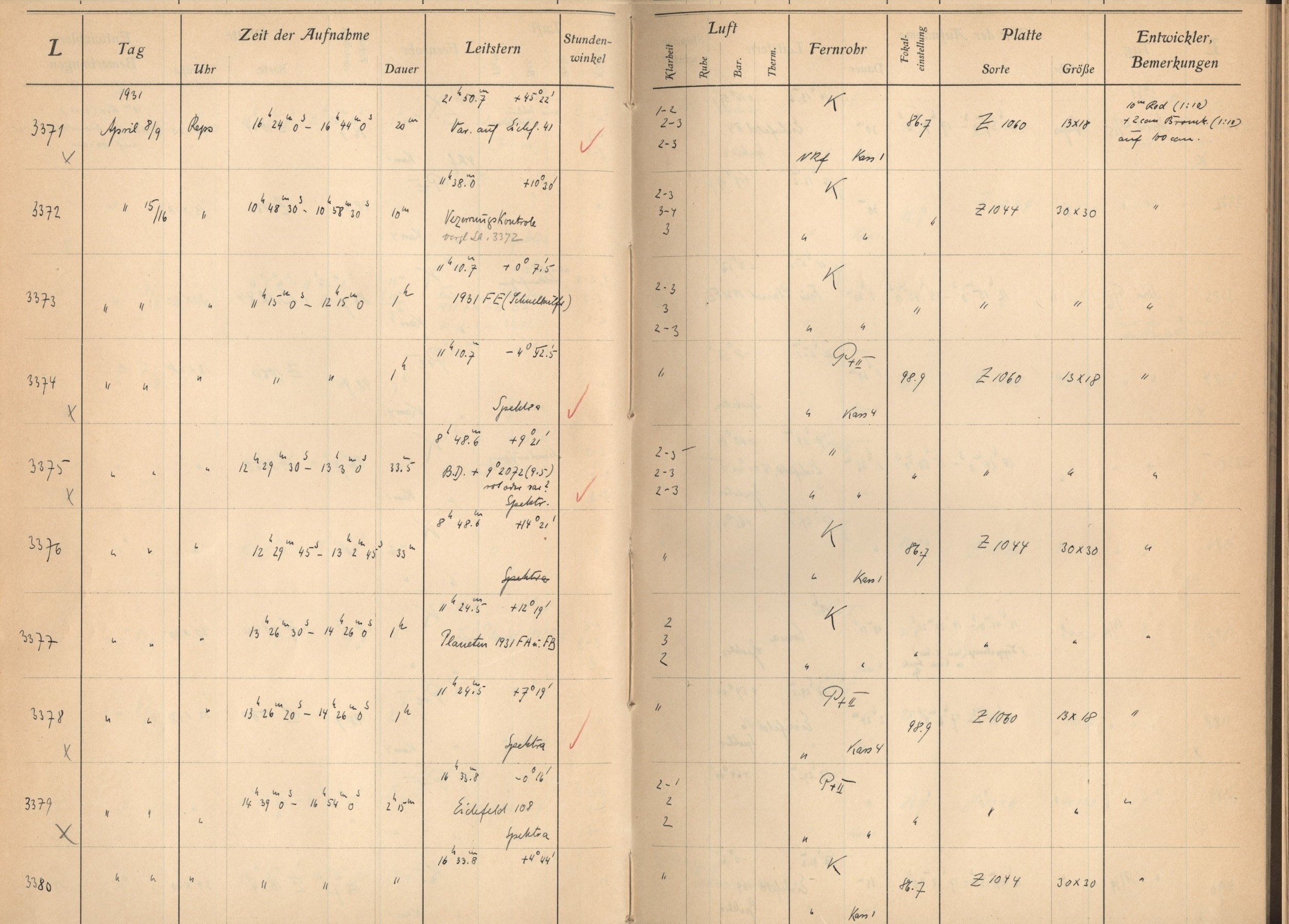 Plattenverzeichnis: ganze Seite03375