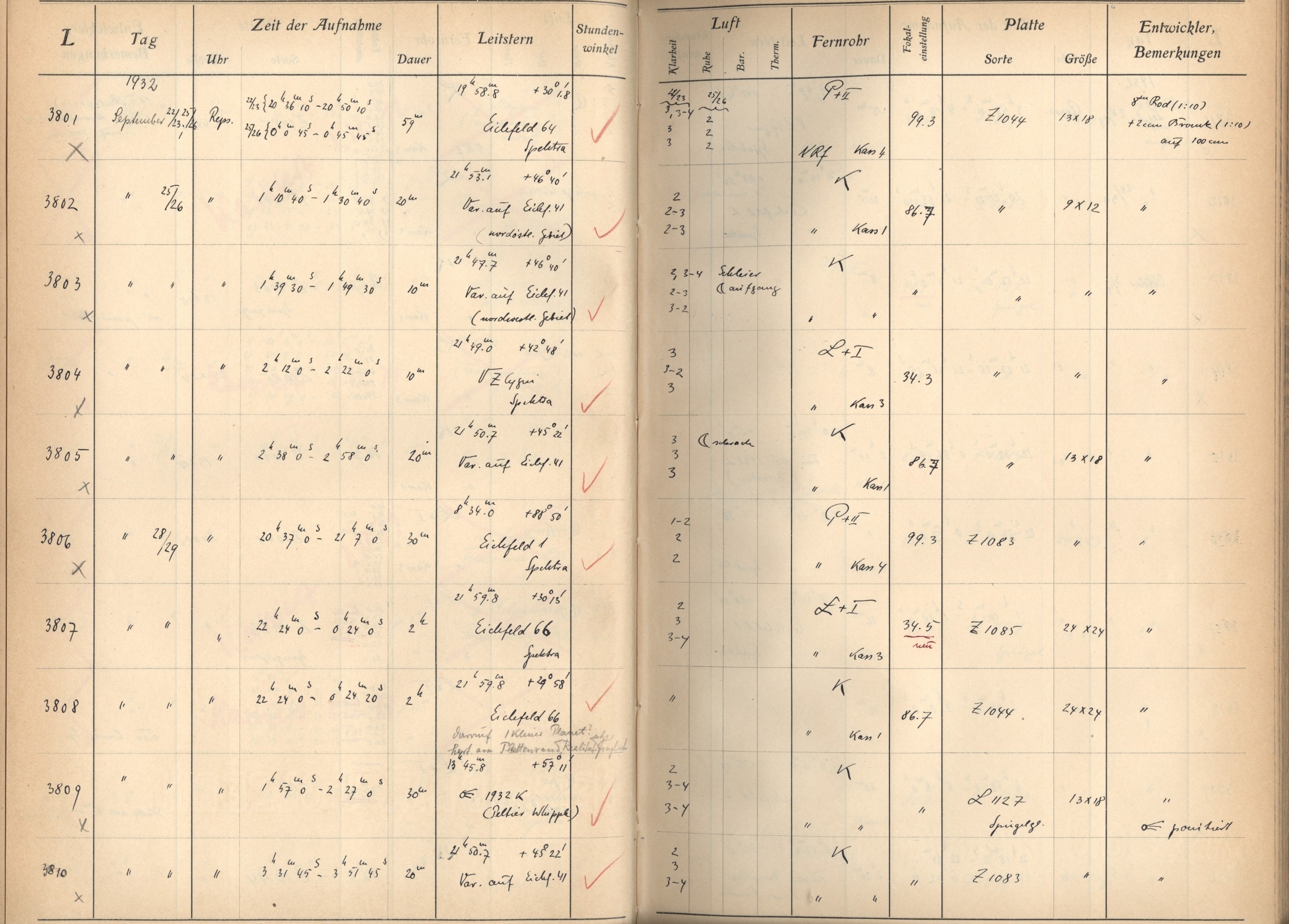 Plattenverzeichnis: ganze Seite03810